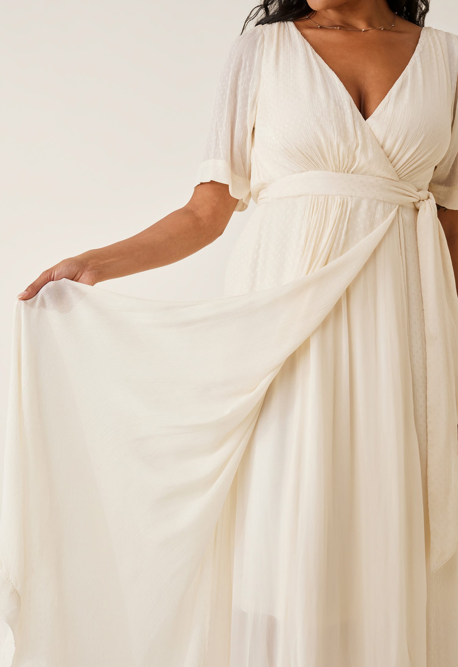 Robe de maternité portefeuille luxueuse pour mariage et occasions spéciales