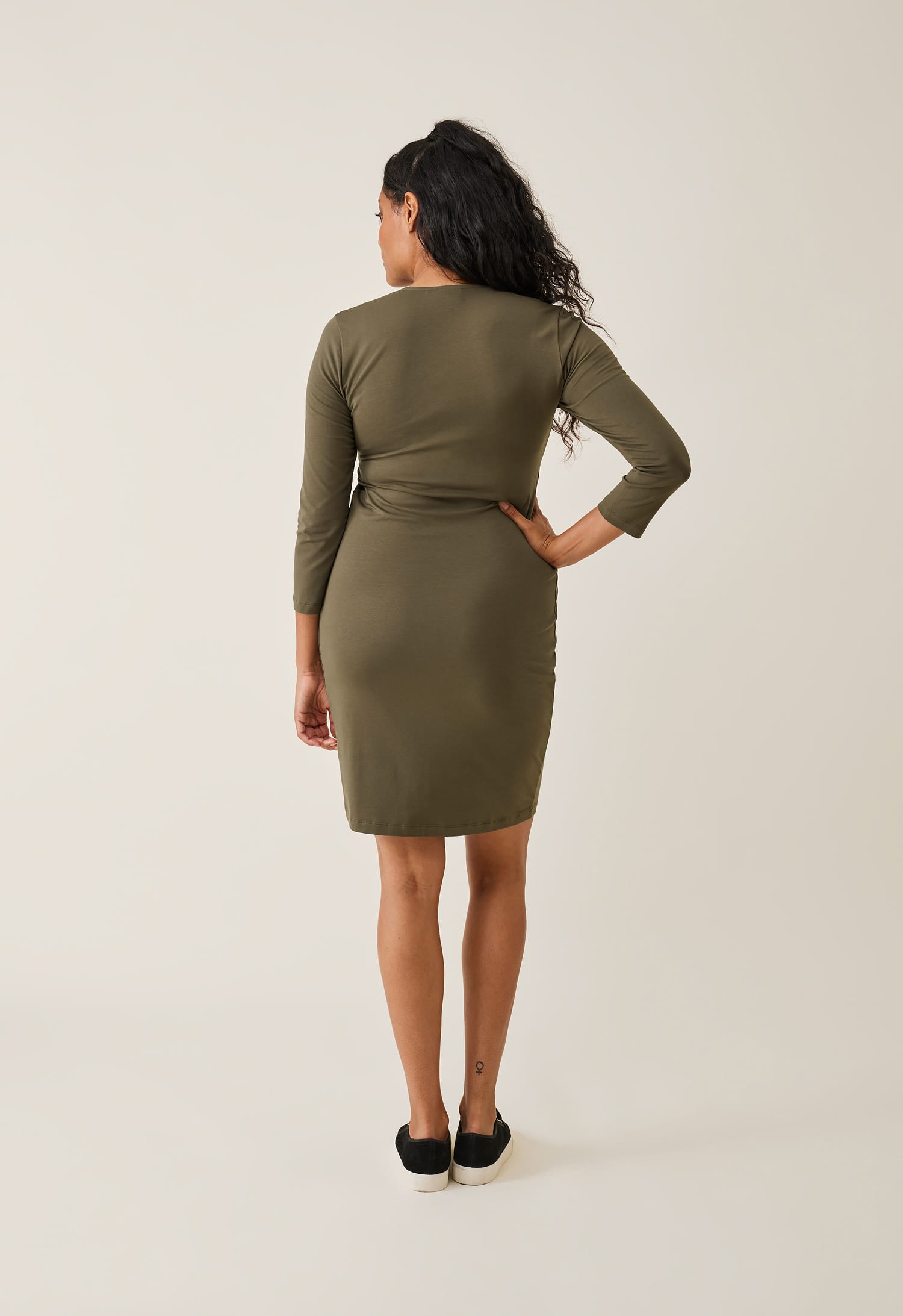 Robe portefeuille de maternité en jersey de coton