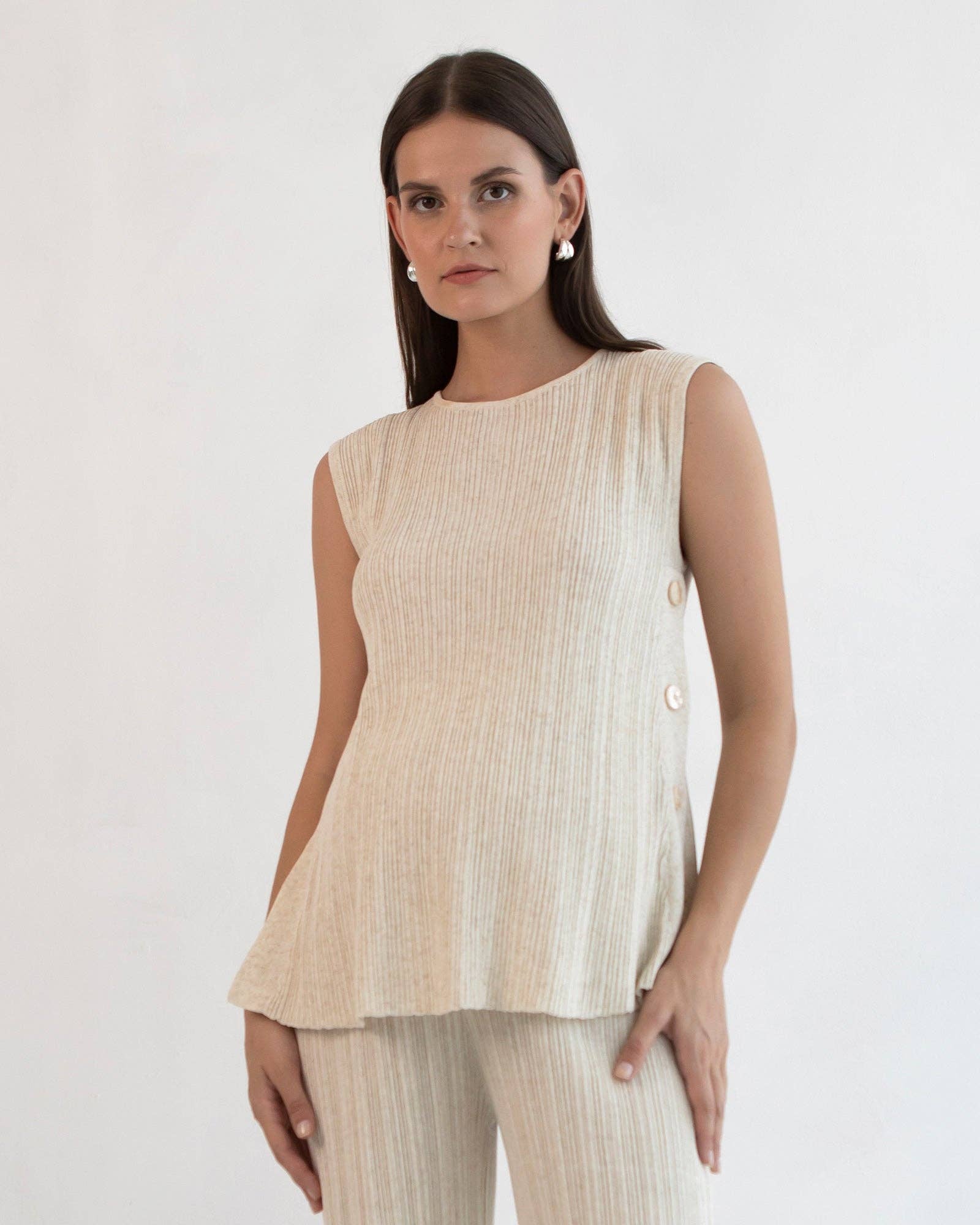 Réservoir d'allaitement en tricot de lin Collette