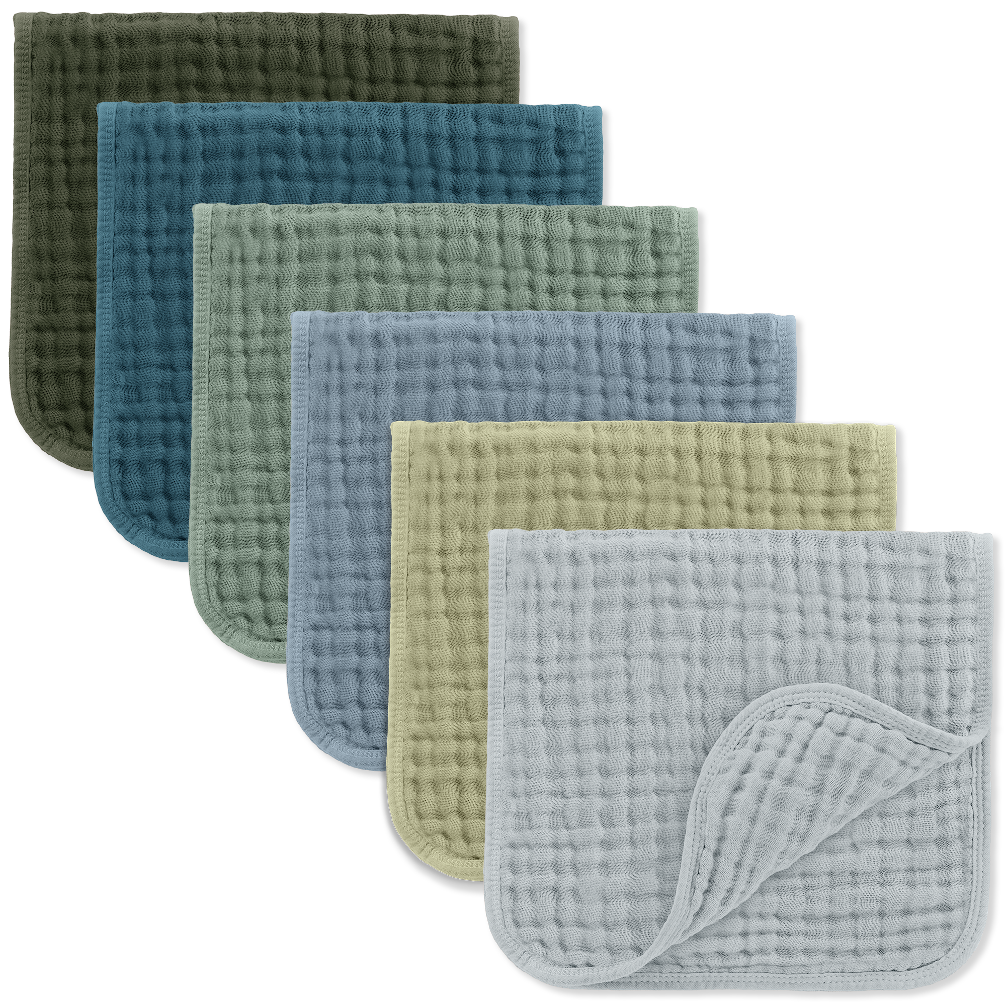 Baby Burp Cloths - 100% Muslin Cotton