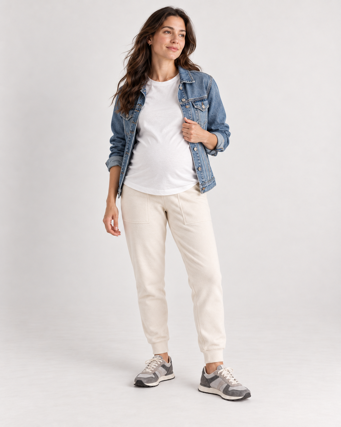 The Cove Maternity Jogger - Bone