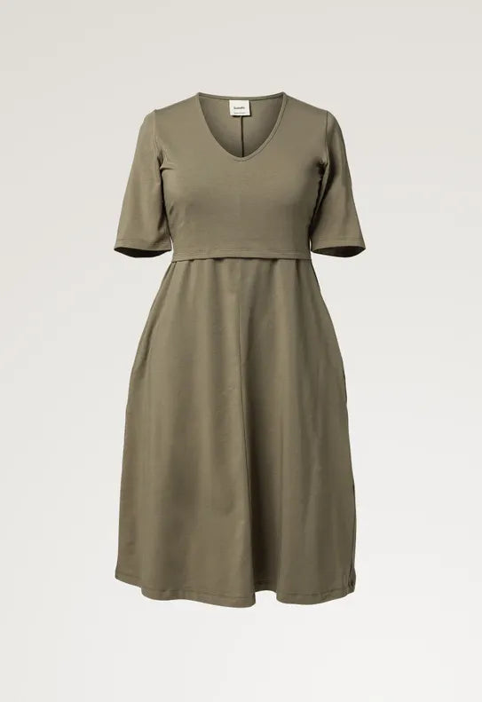 A-Line Nursing Dress Short Sleeve