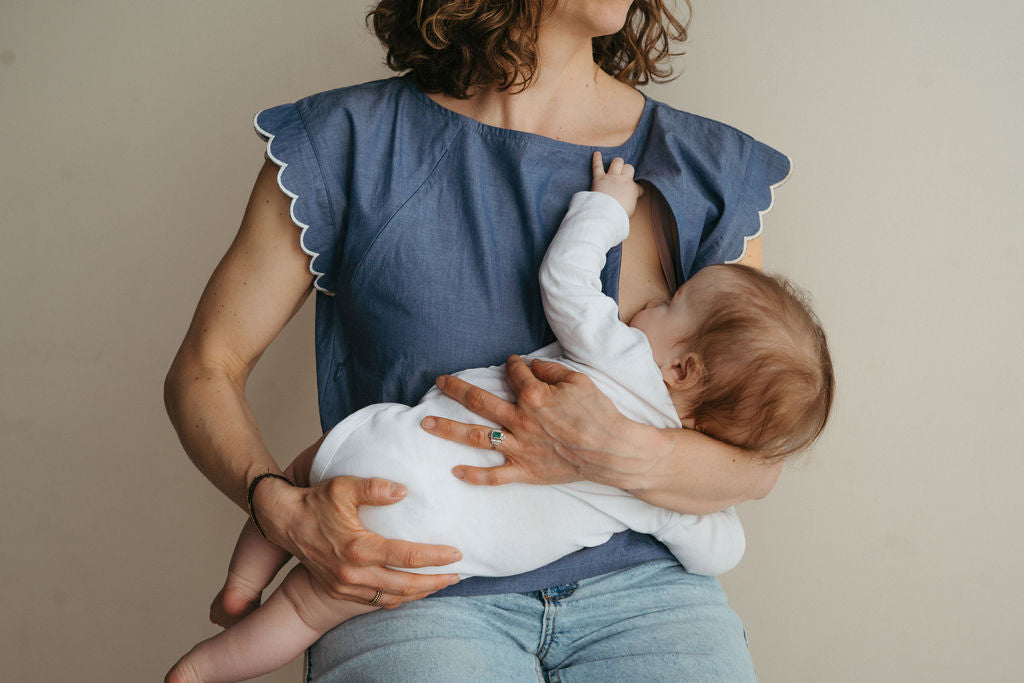 Pauline Nursing Top - Blue