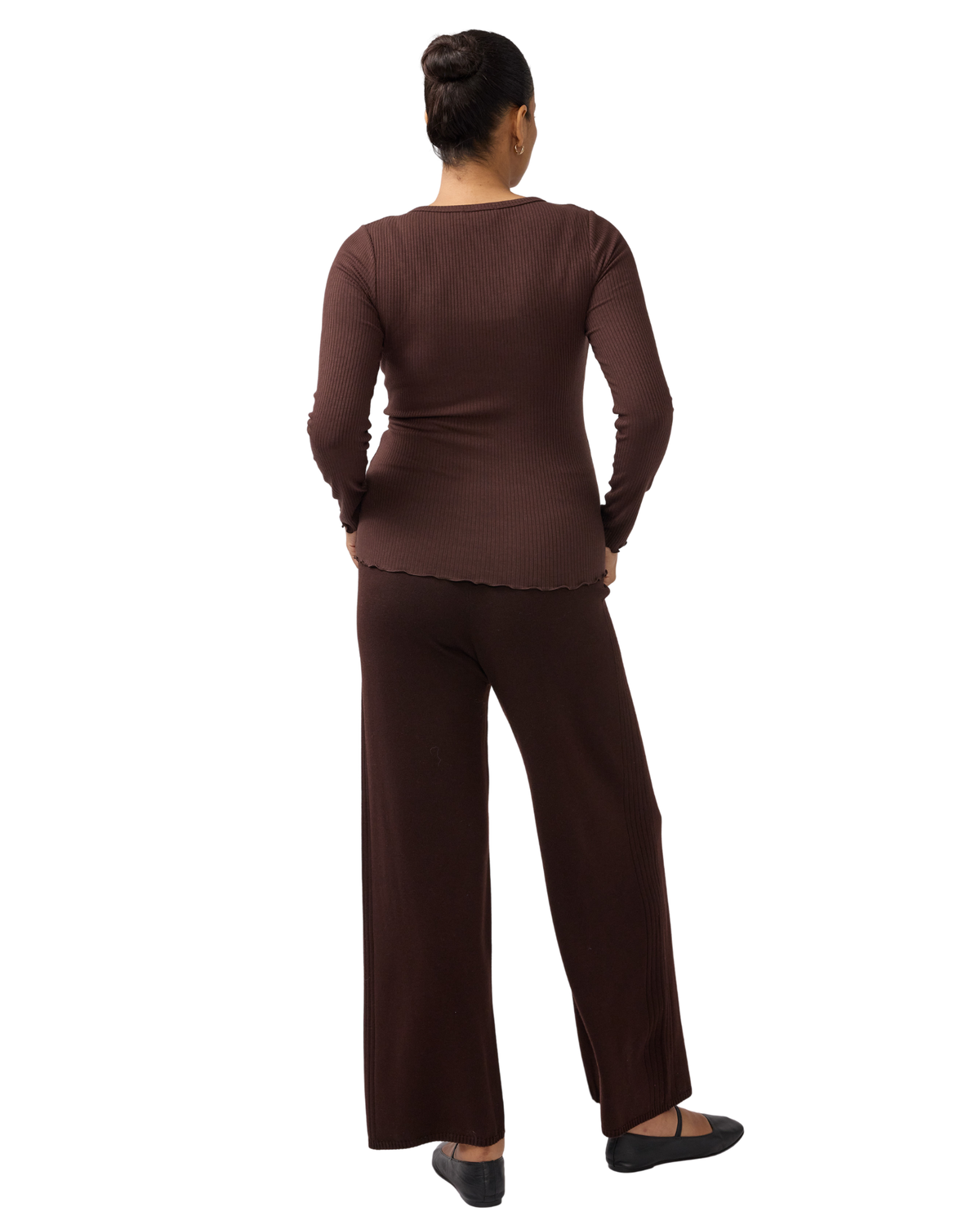 Long Sleeve Rib Maternity Nursing Henley