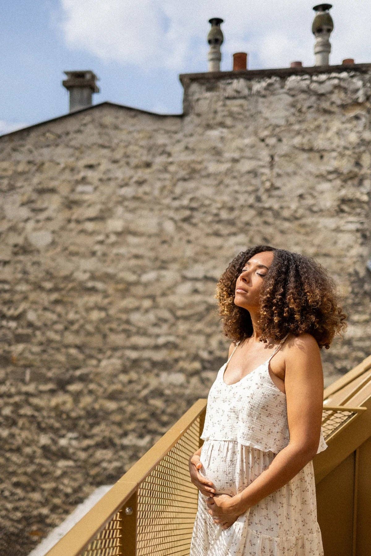 Robe d'allaitement longue à fleurs Summ'her Mama