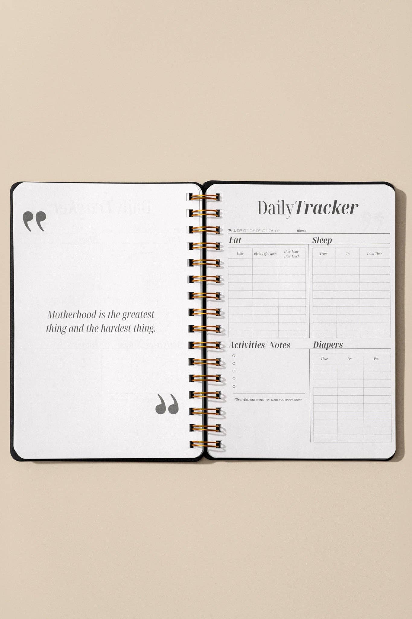 Suggestions d'écriture pour maman + Suivi quotidien pour bébé