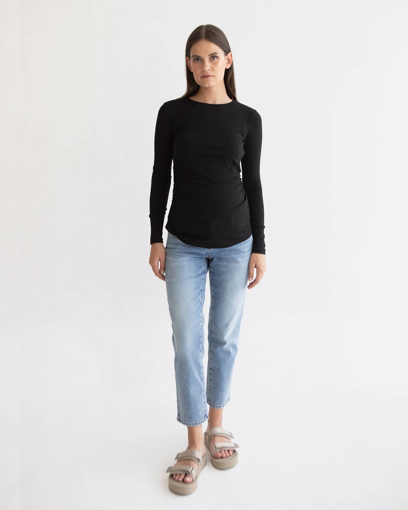 Plateau d'alimentation en bambou côtelé