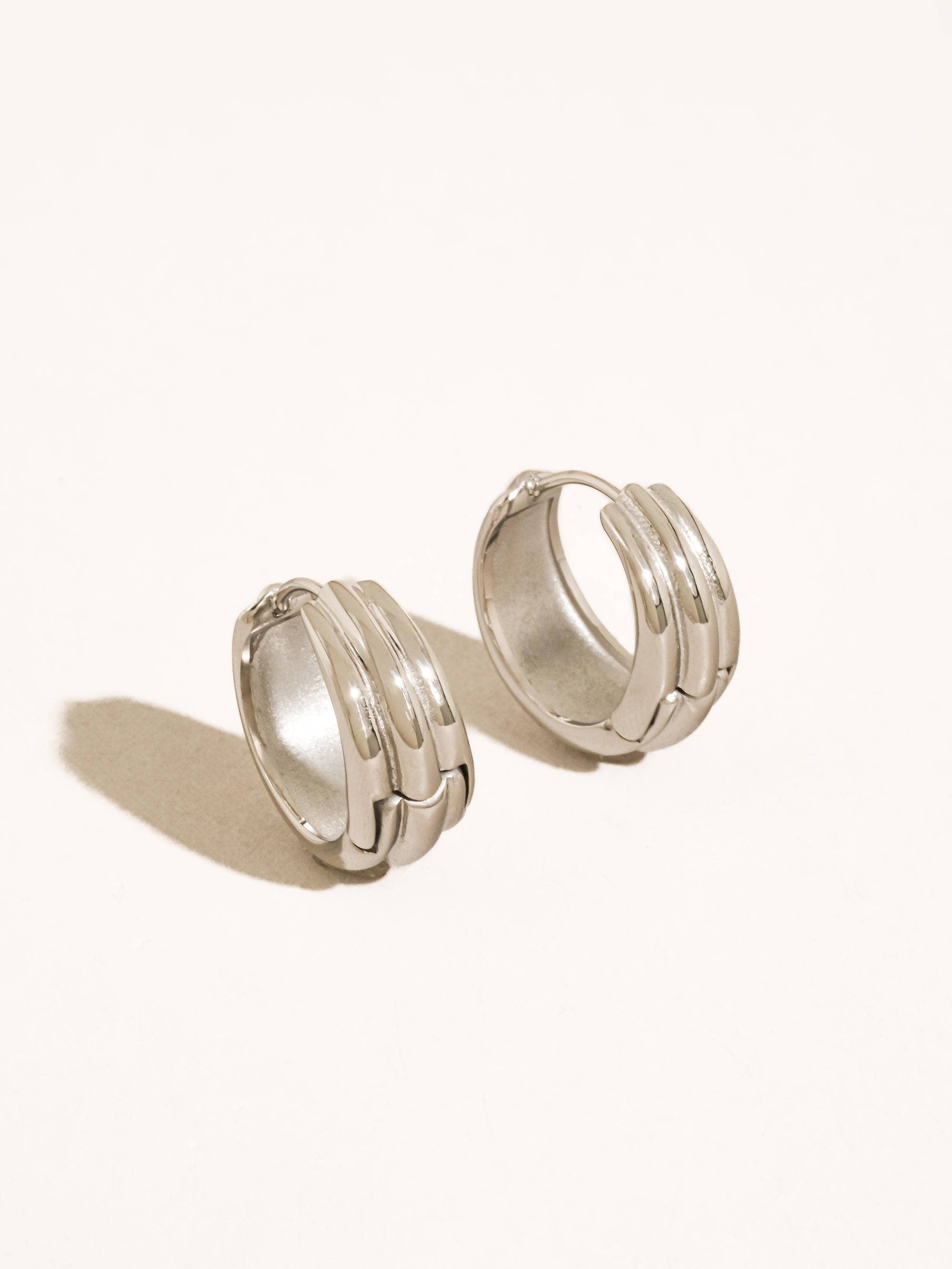 Gevrey Silver Hoop Earrings