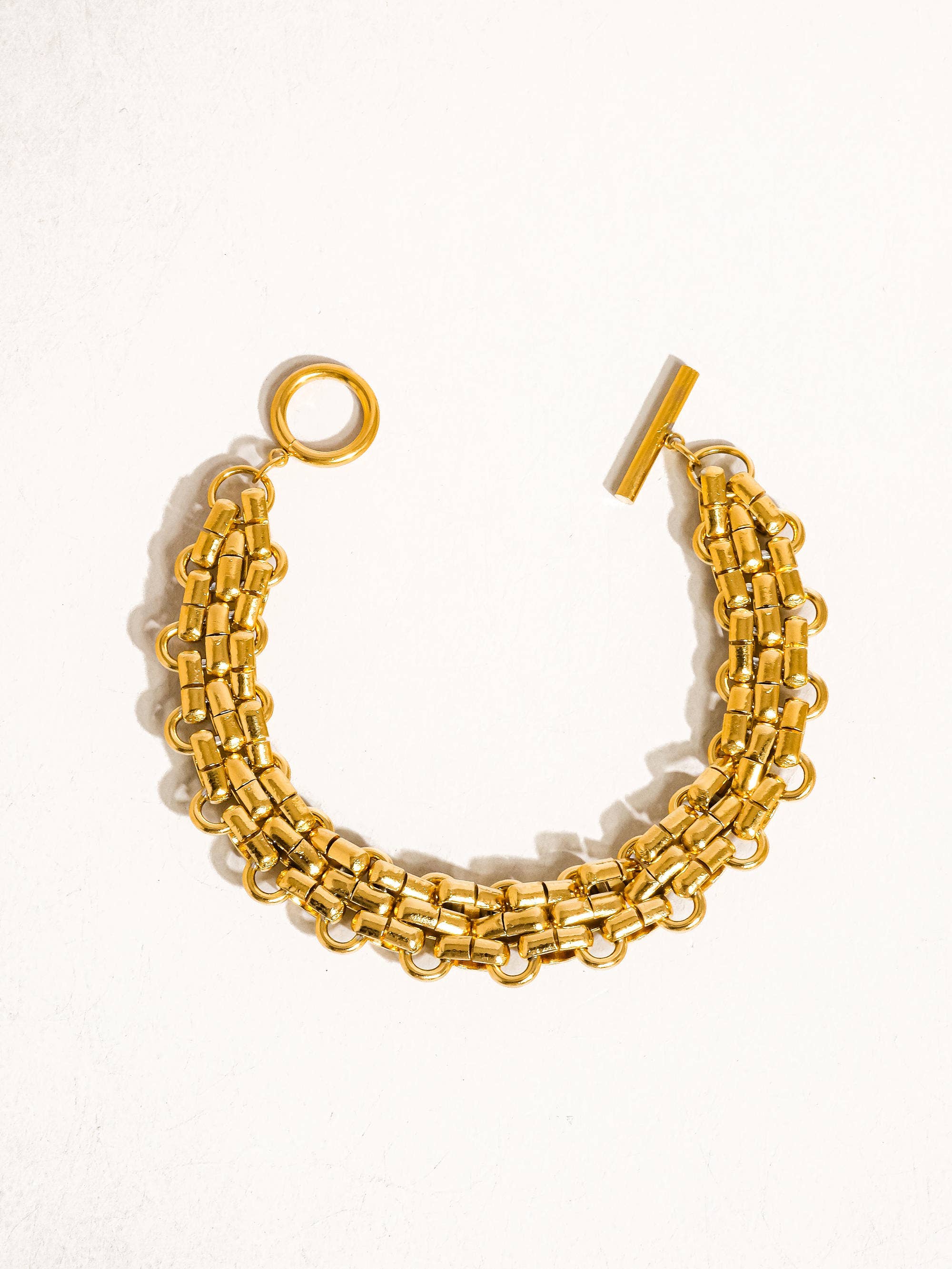 Bracelet Donni en or 18 carats à tissage audacieux inaltérable