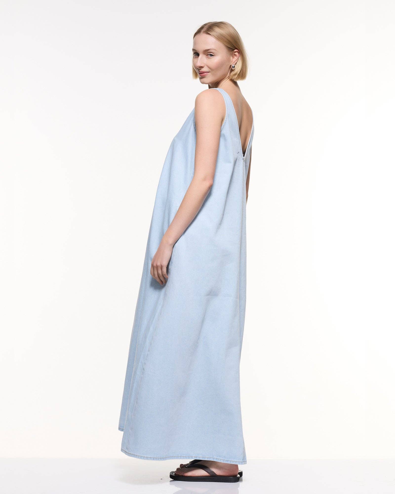 Robe longue en denim Emily