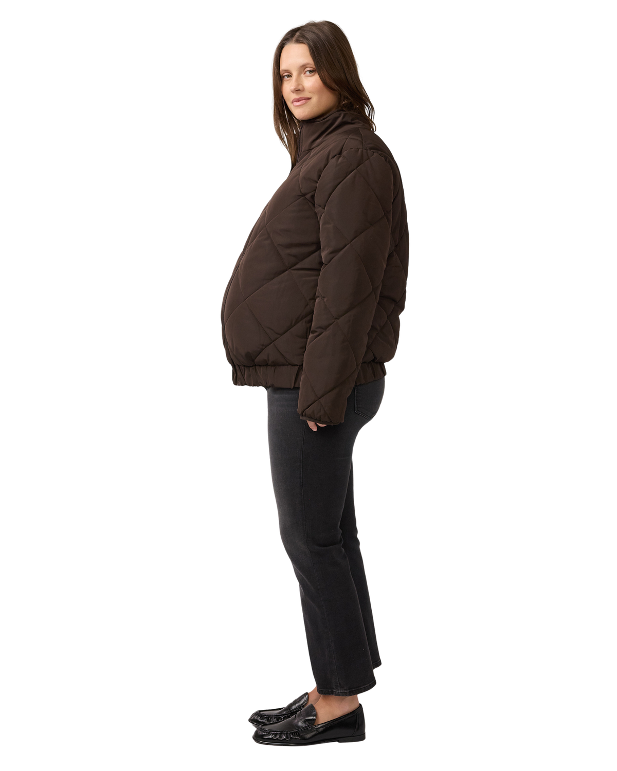 Expandable Raglan Maternity Puffer Jacket
