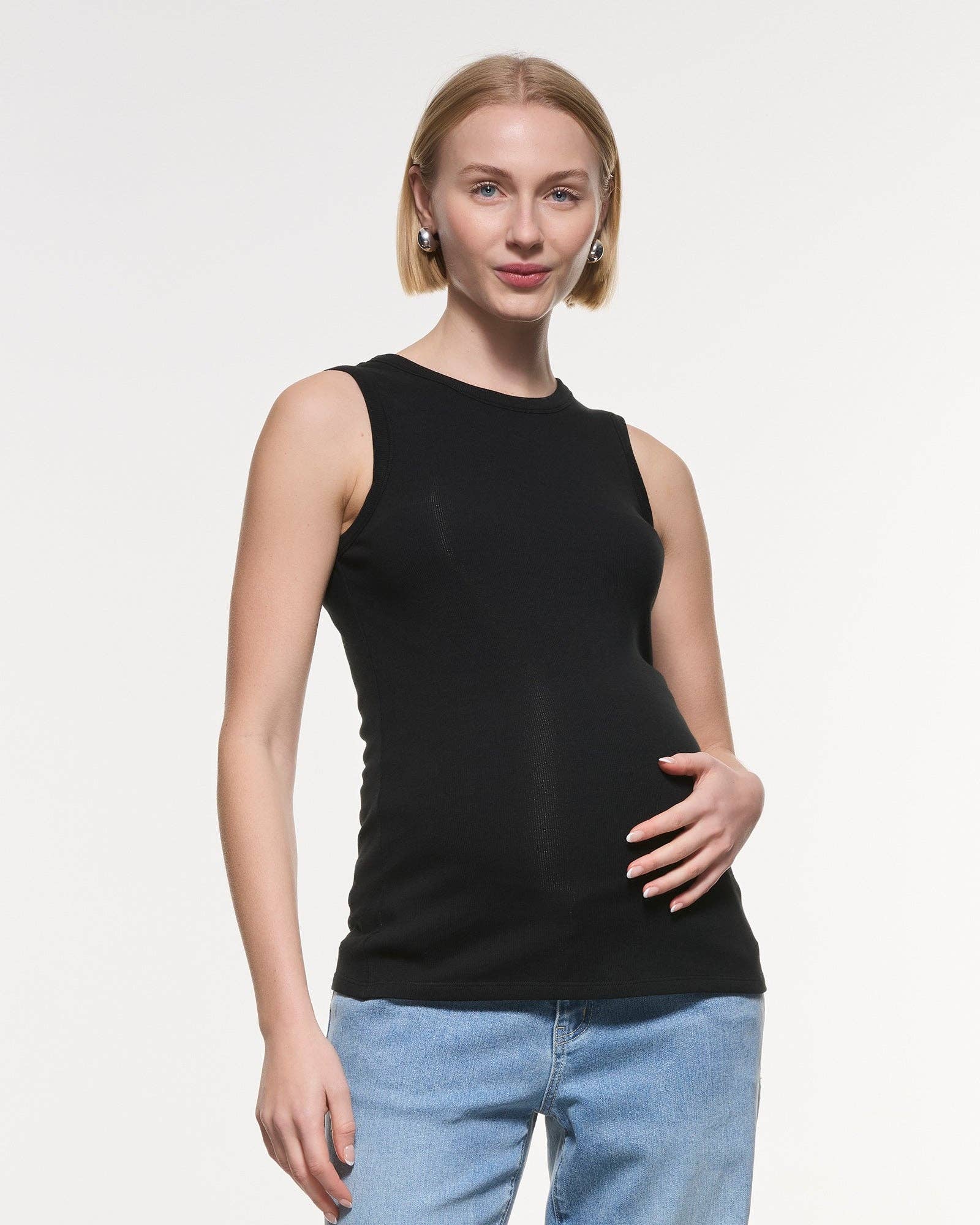 Débardeur côtelé souple de base