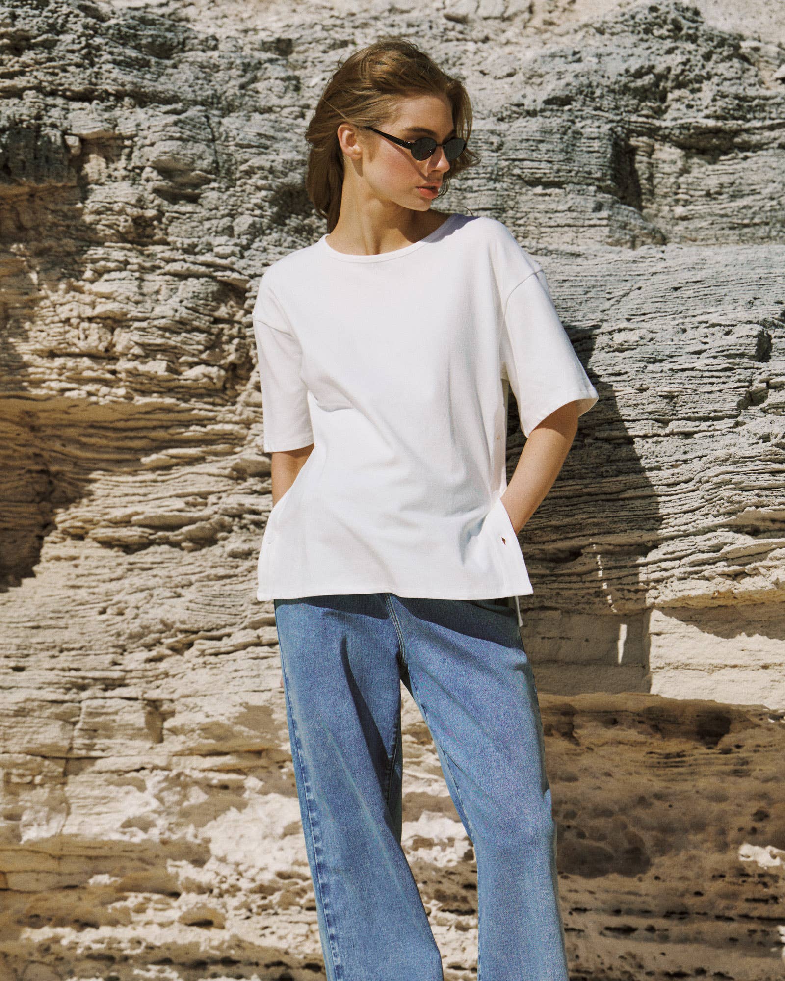 Haut en coton à boutons Luna