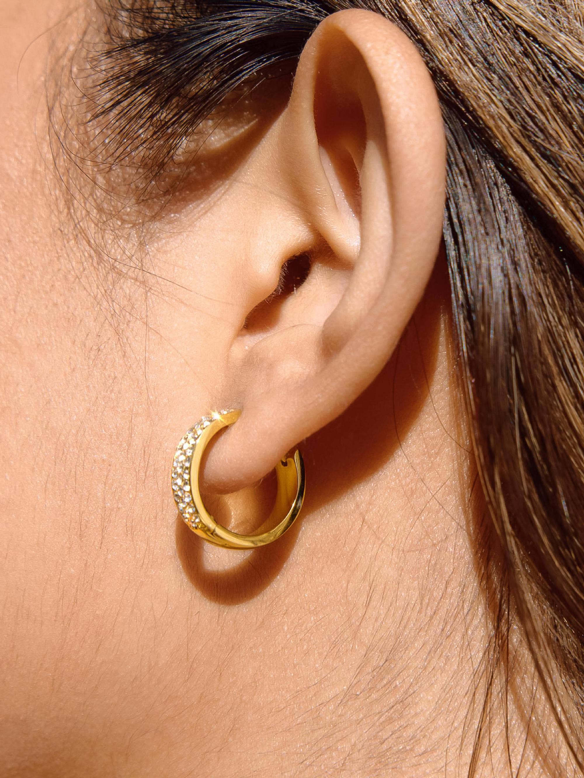 Zephira Pave Hoop Earrings