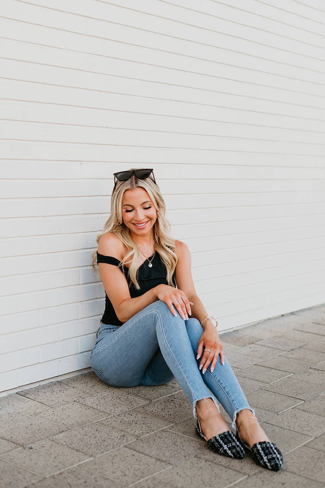 City Girl – Rollasoles D'Orsay en tweed noir