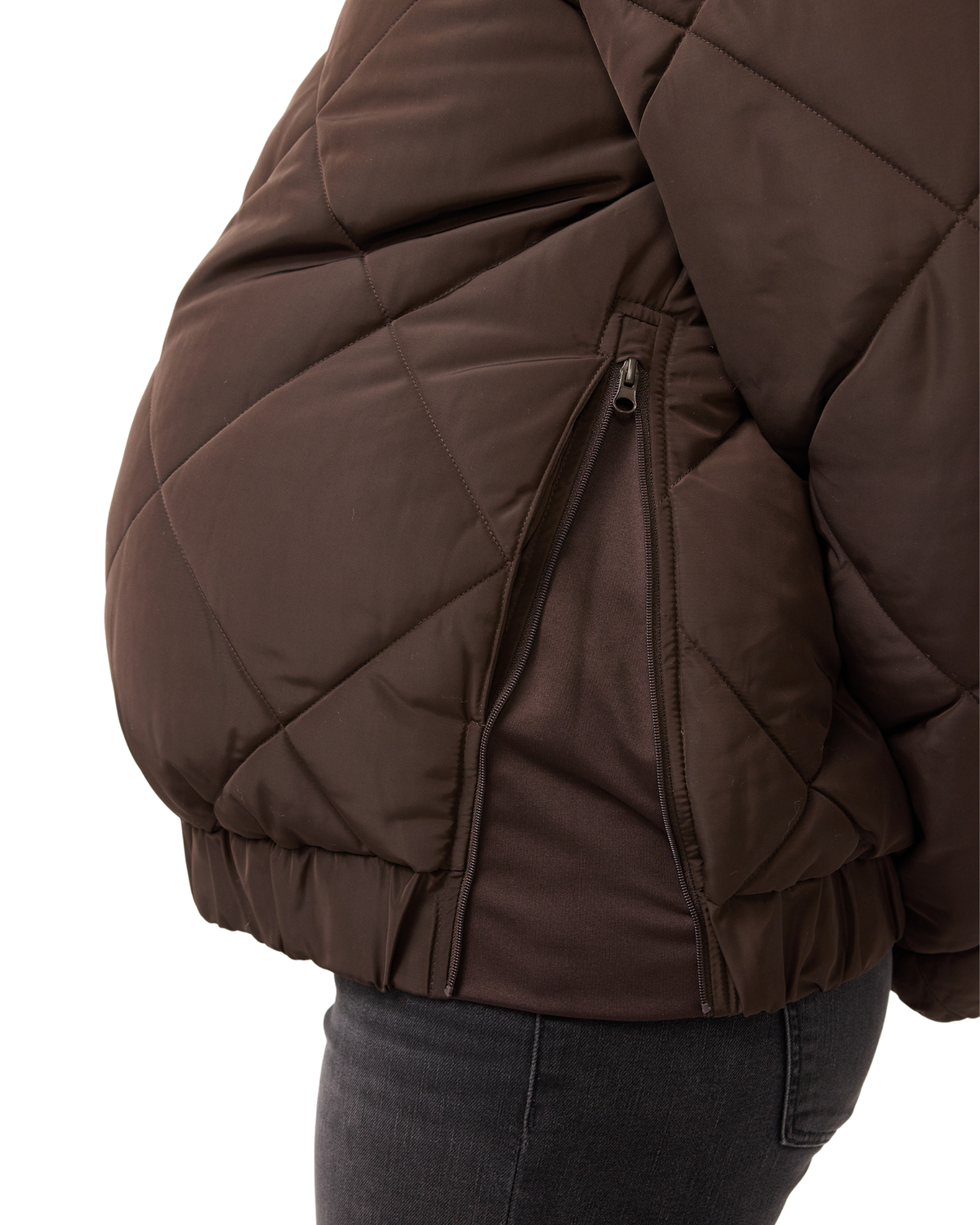 Expandable Raglan Maternity Puffer Jacket
