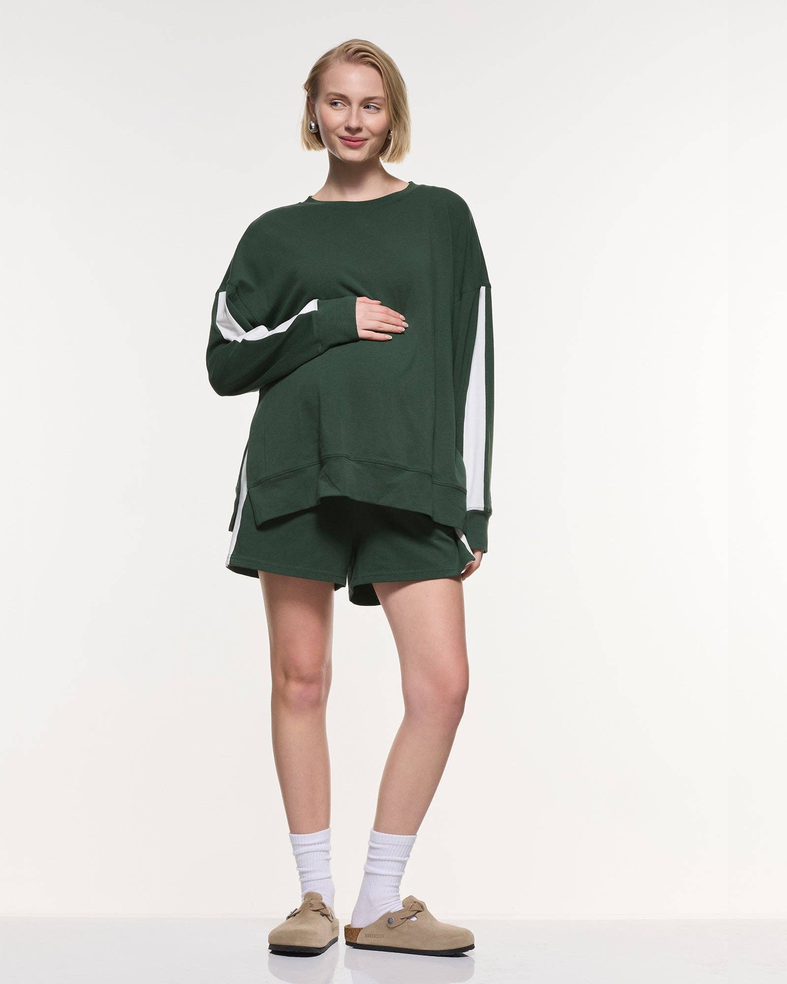 Side Stripe Cotton Shorts