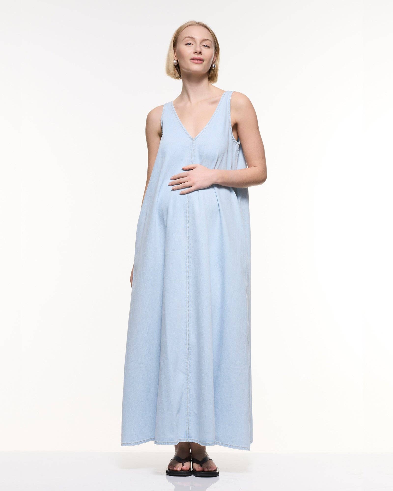 Robe longue en denim Emily
