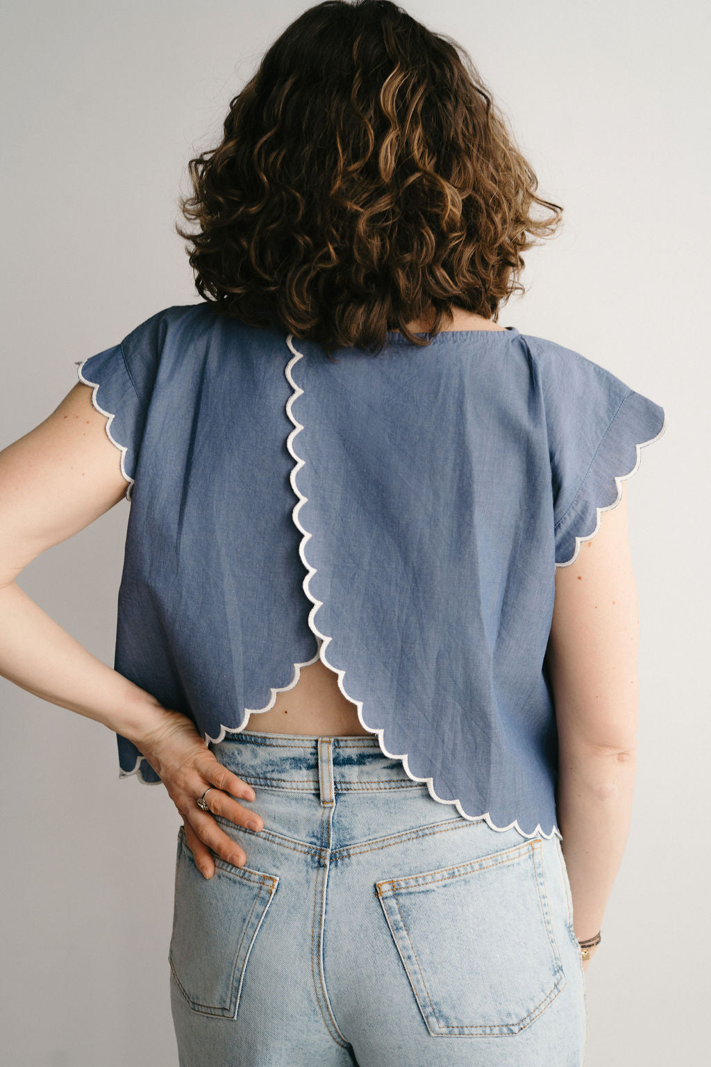 Pauline Nursing Top - Blue