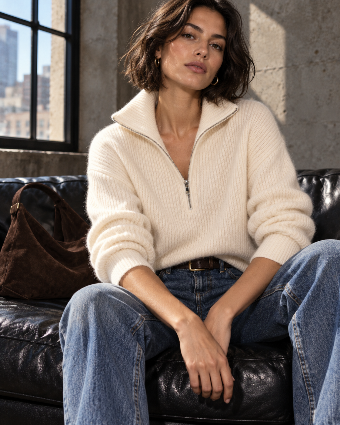 The Aspen Cashmere Zip