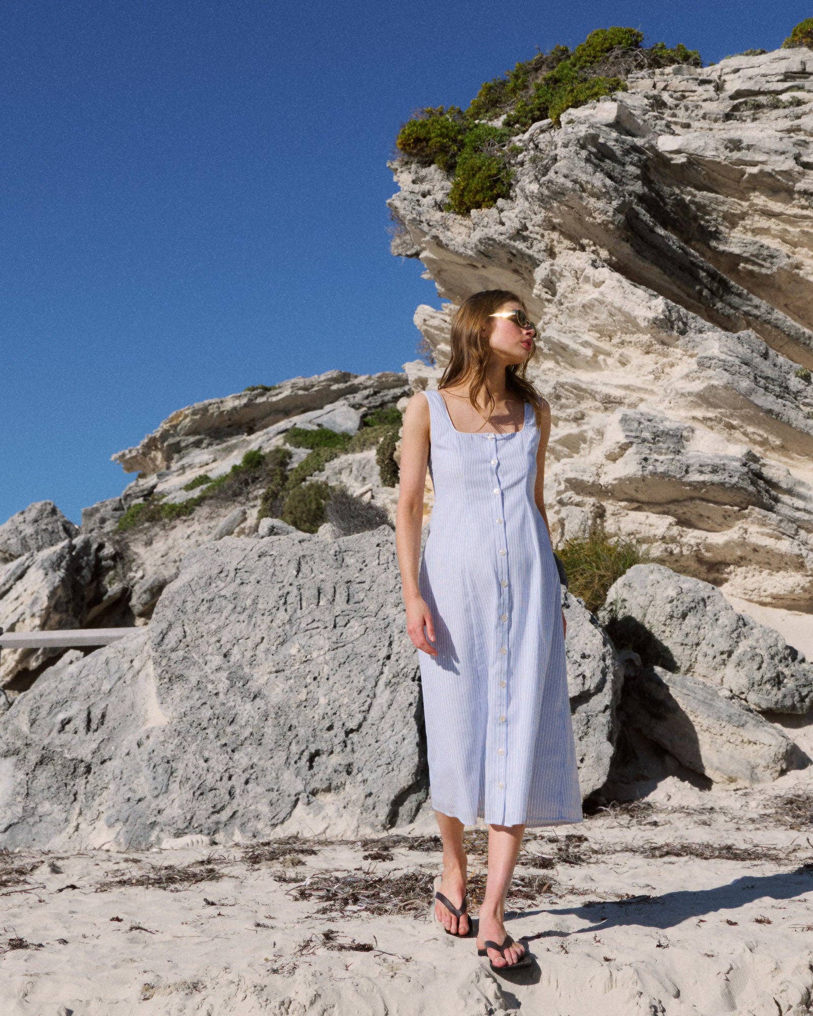 Isla Cotton Midi Dress – Nursing & Maternity Friendly
