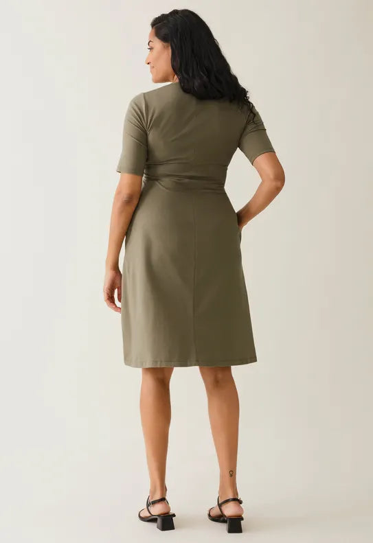 A-Line Nursing Dress Short Sleeve