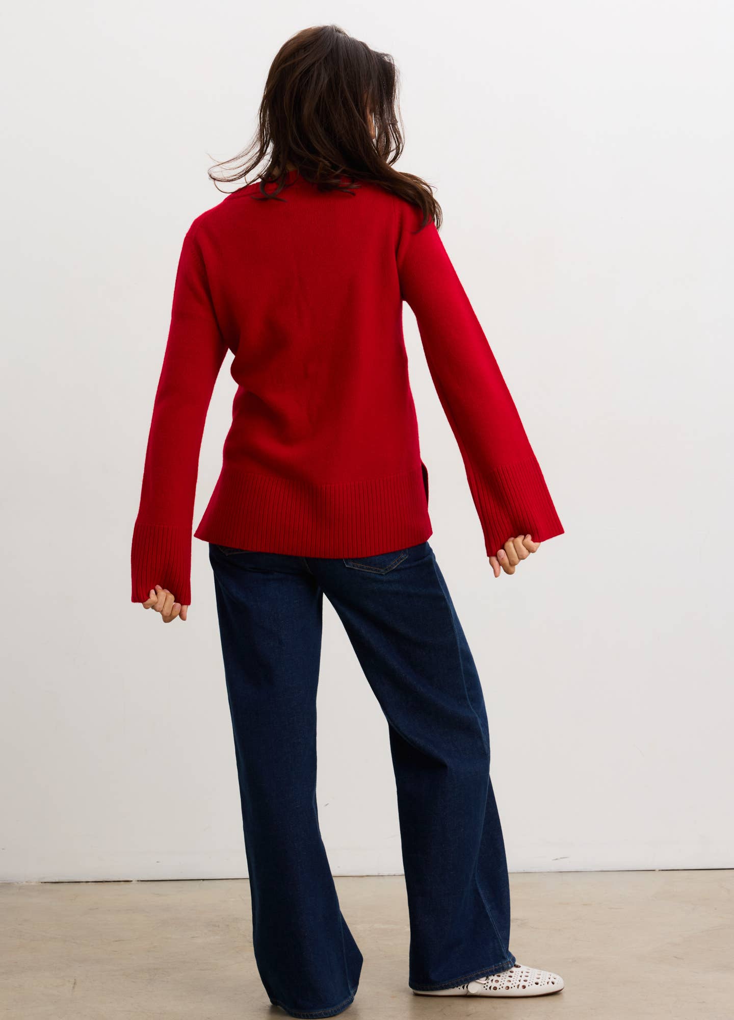 Celine Merino Wool Cardigan - Cherry (Hatch)