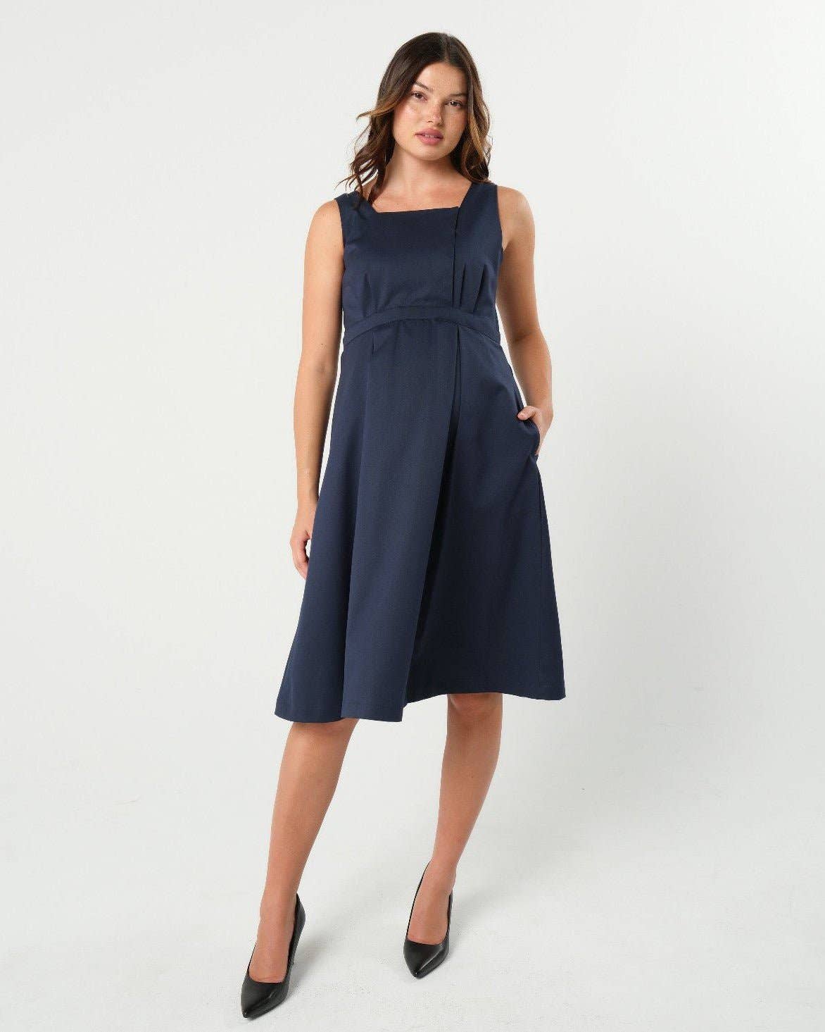 INTO THE BLUE Empire Maternity & Nursing Dress