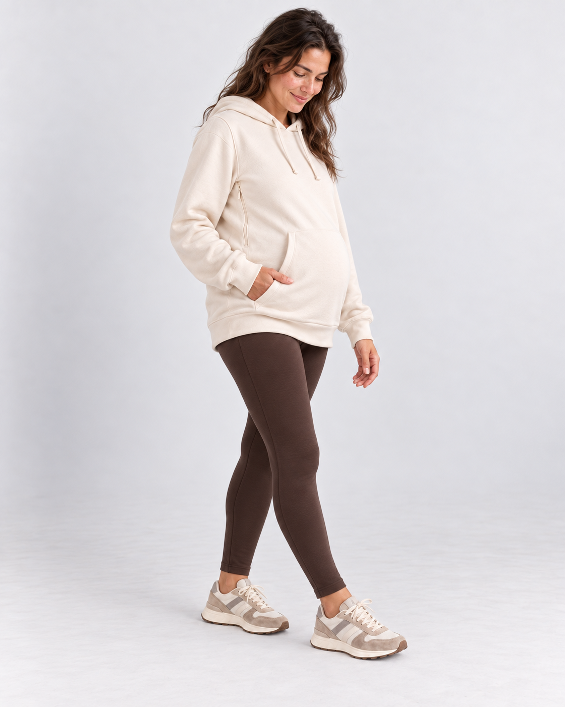 The Cove Maternity & Nursing Hoodie — Bone