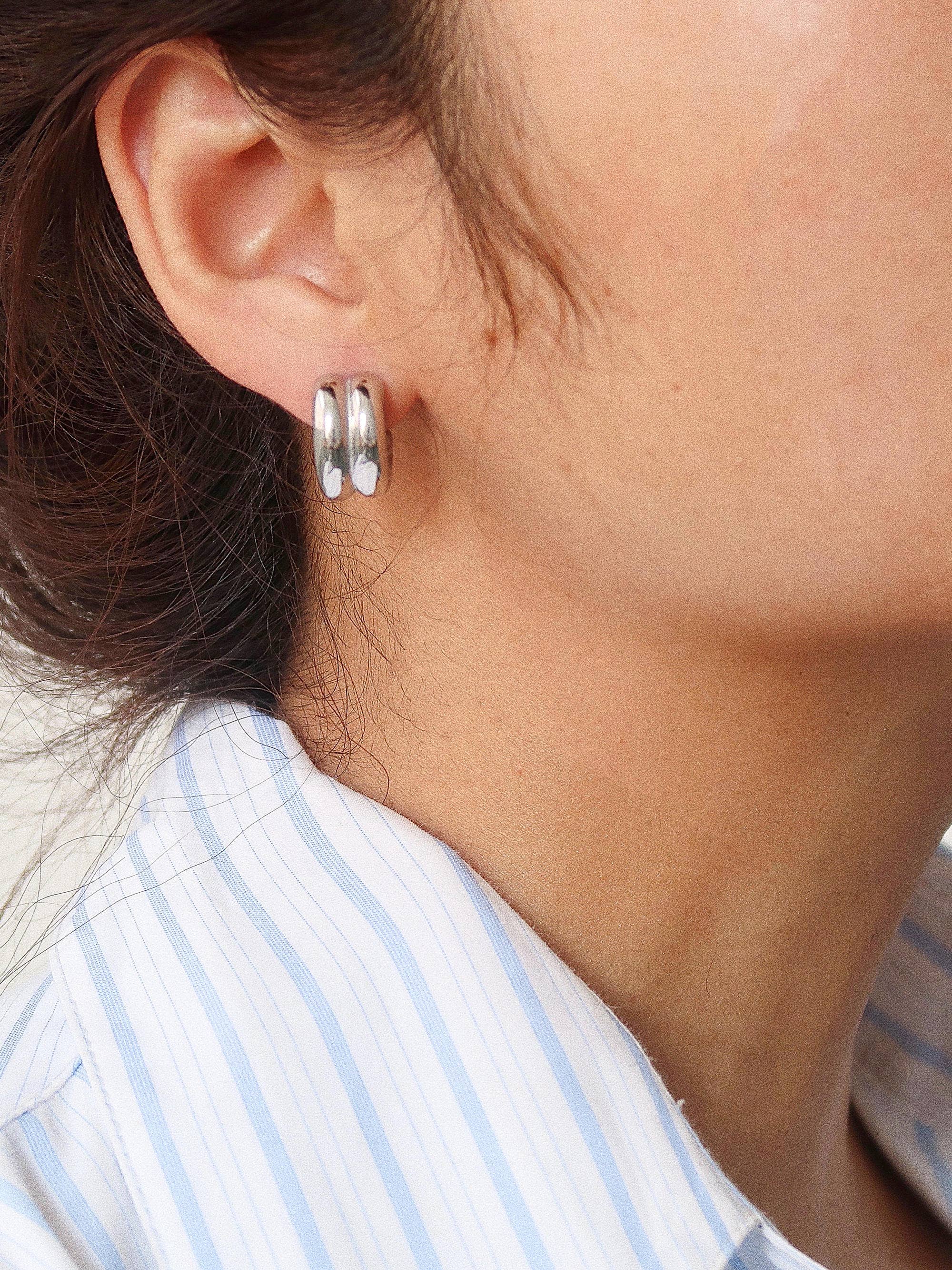Boucles d'oreilles Emma inaltérables à double créoles : or jaune