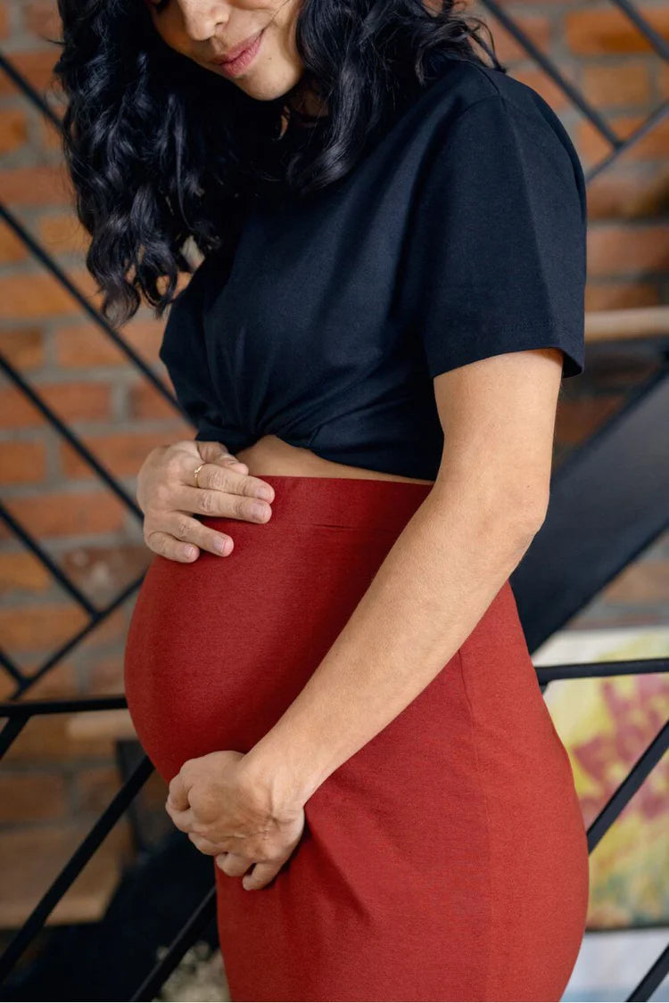 Jupe midi de maternité Andréa