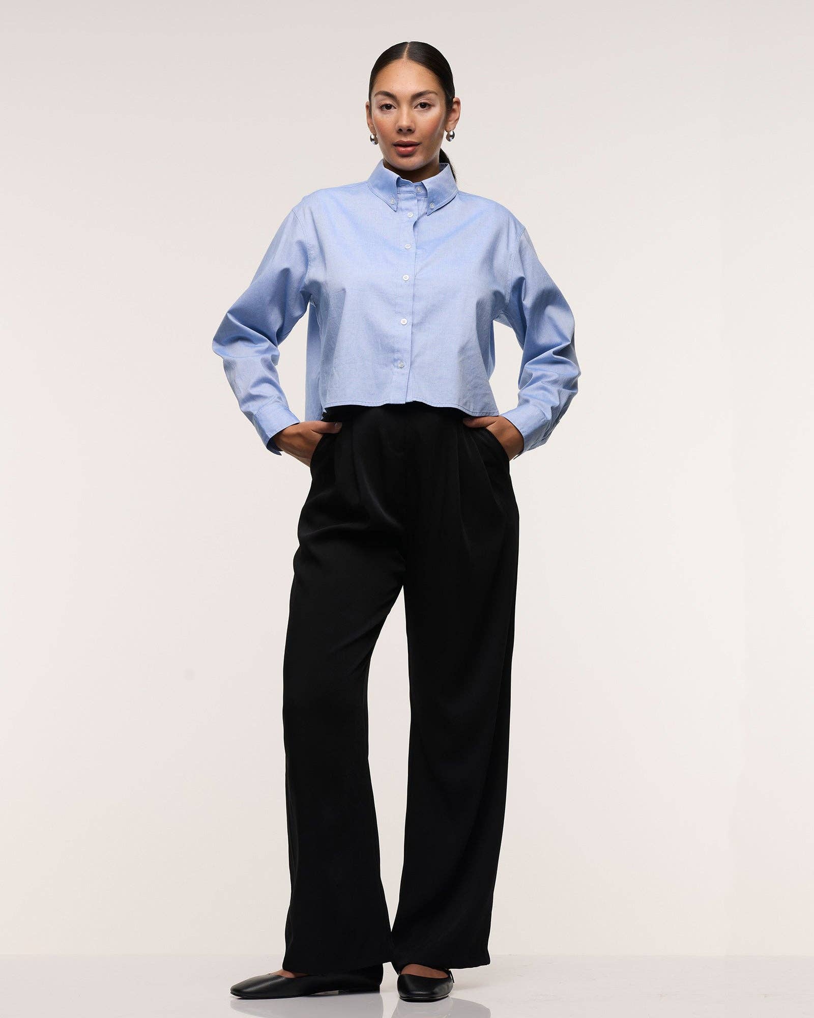 Loren Cropped Maternity Shirt