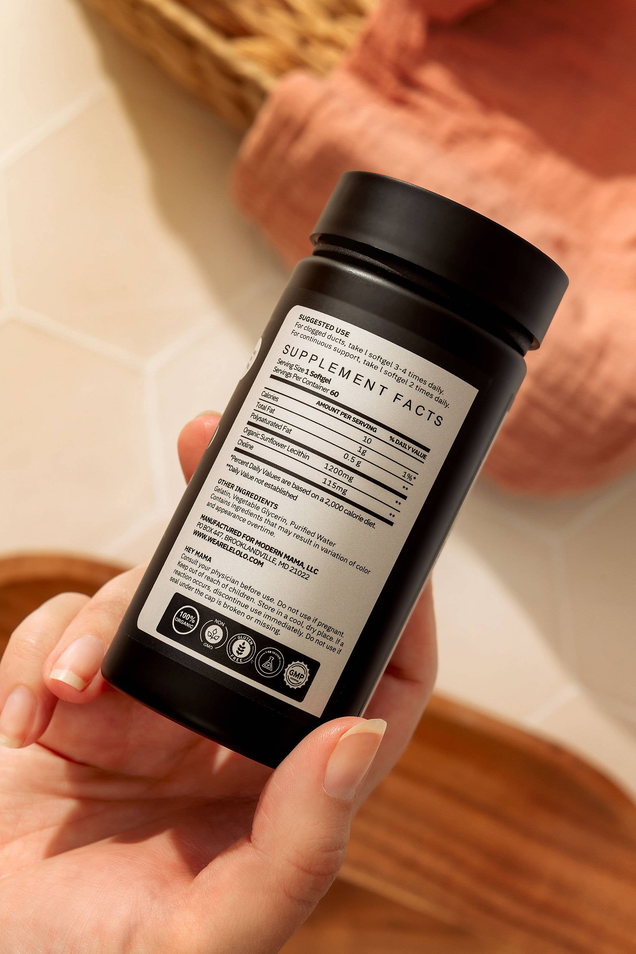 Gélules de lécithine de tournesol – Favorisent la lactation et préviennent l’obstruction des canaux lactifères