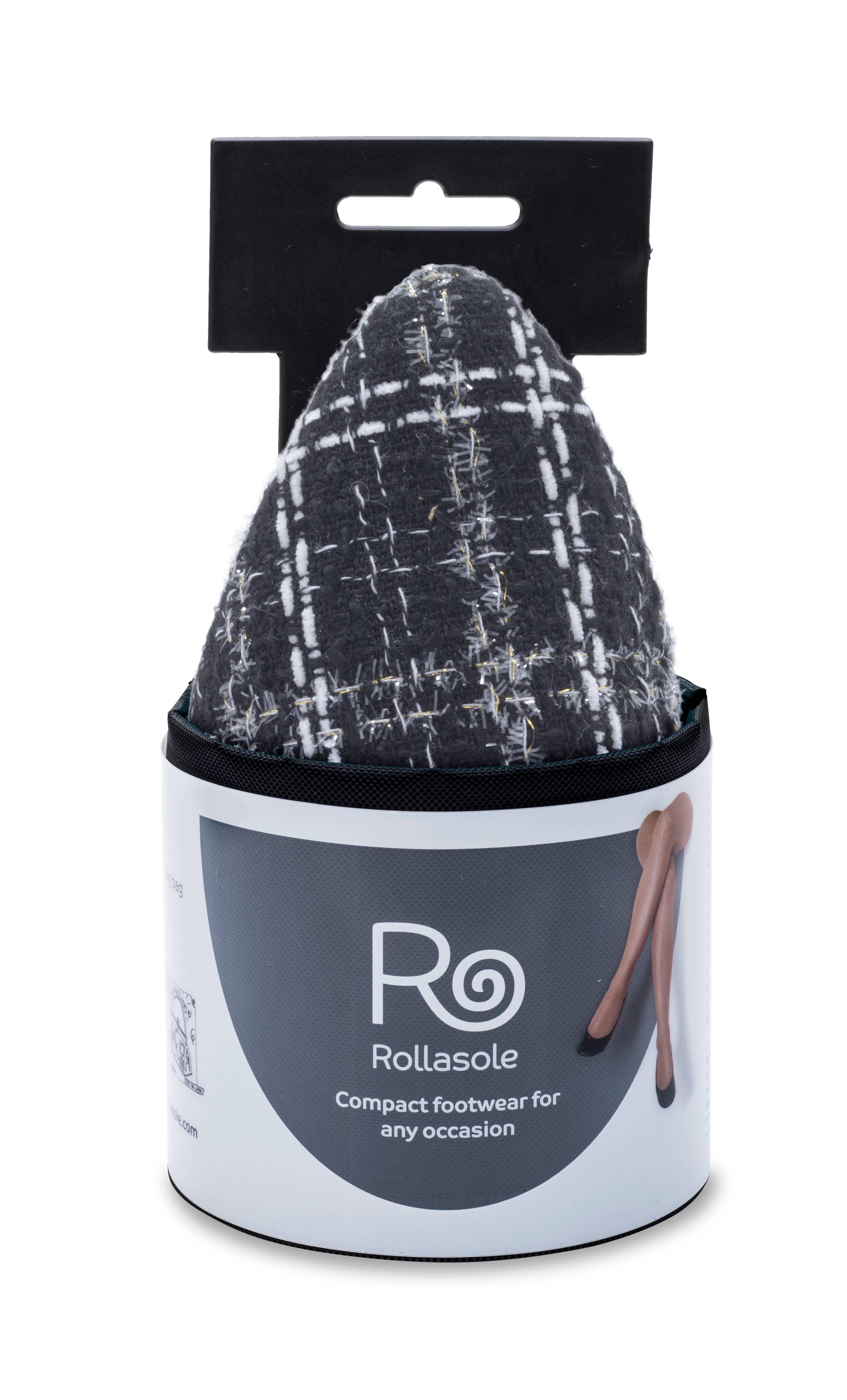 City Girl – Rollasoles D'Orsay en tweed noir