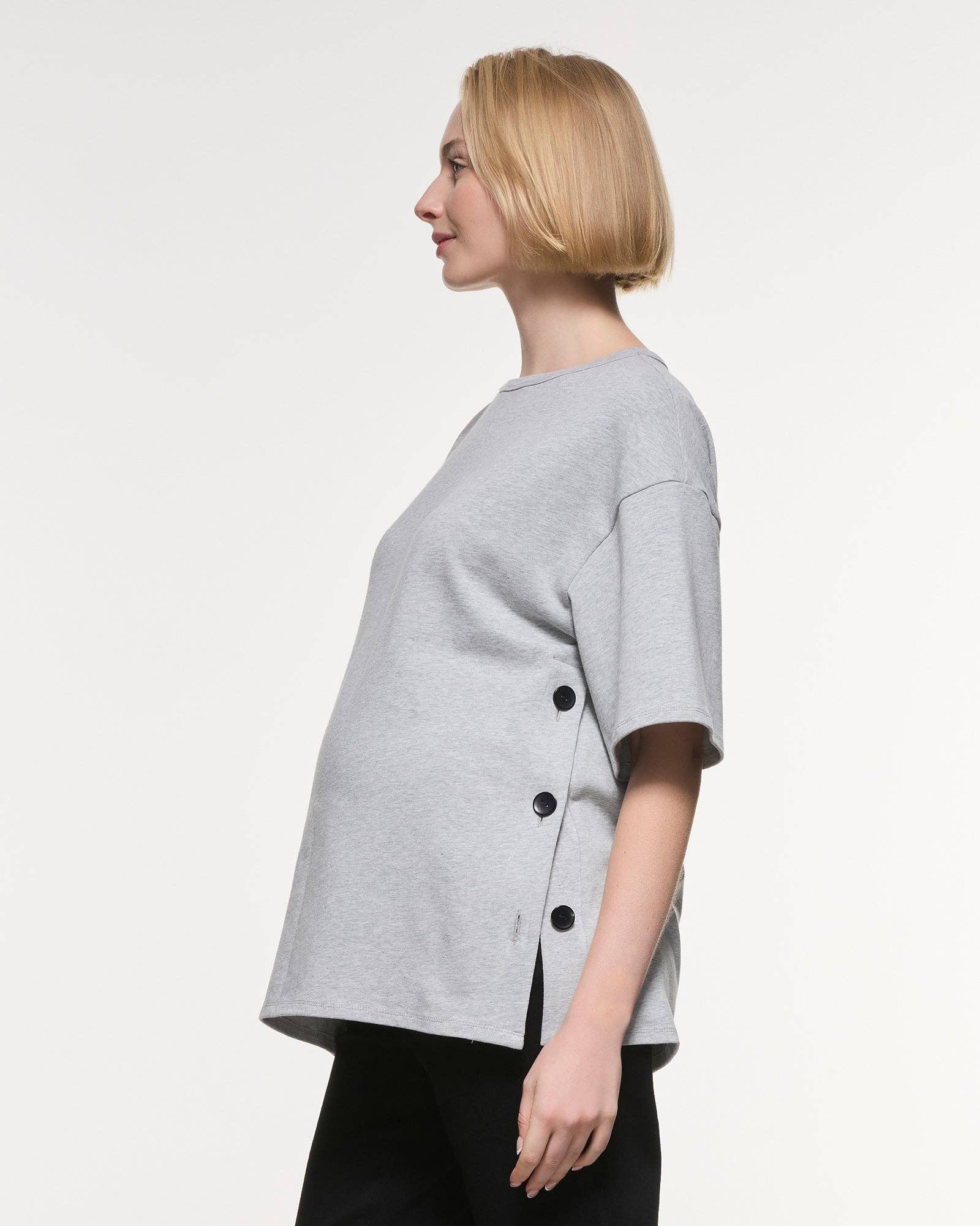 Haut en coton à boutons Luna