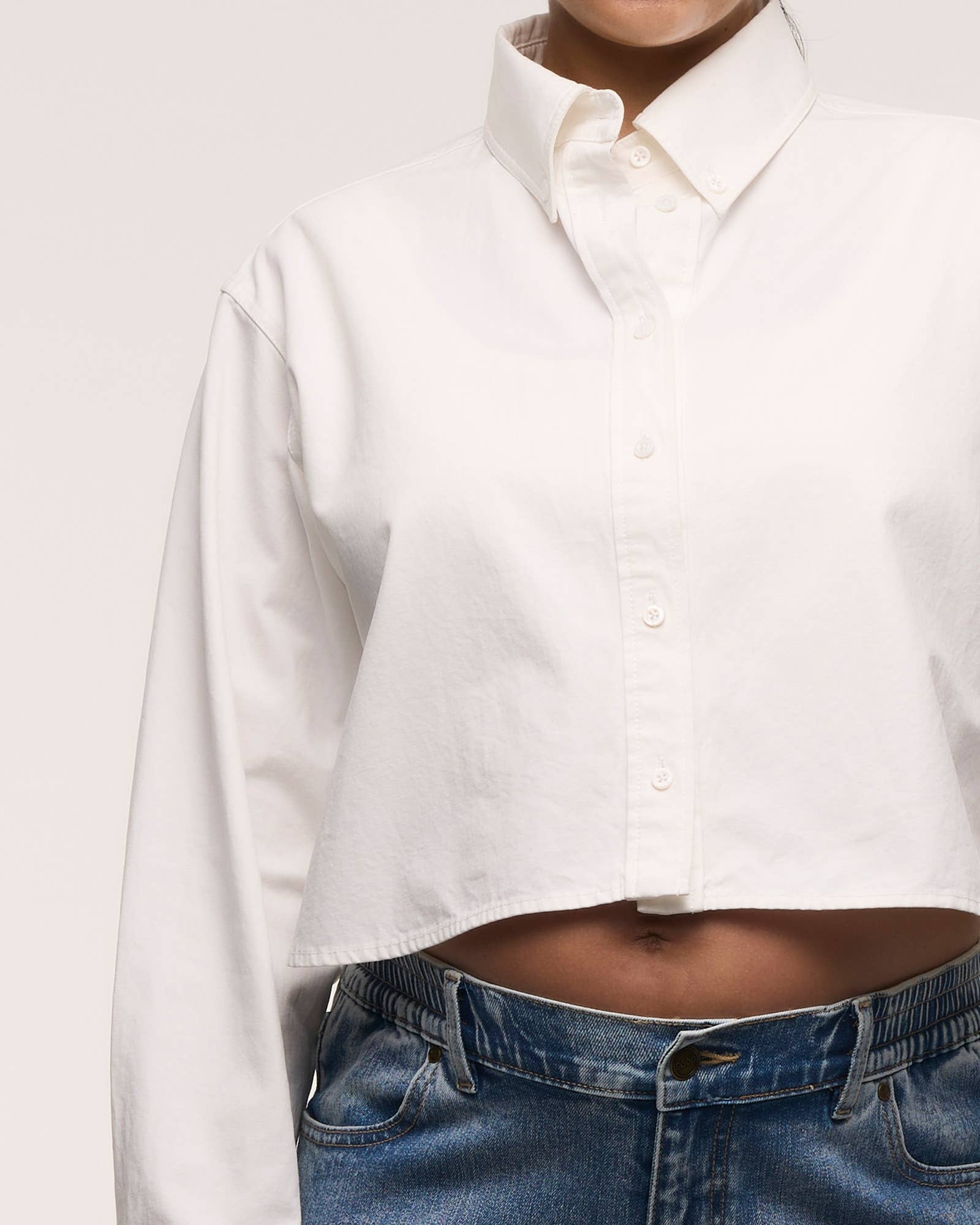 Loren Cropped Maternity Shirt