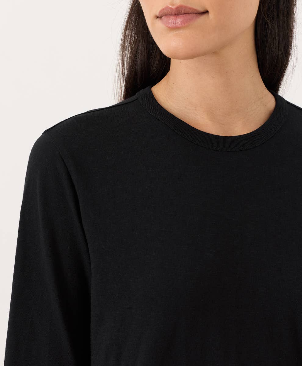 Women's Soft-Slub Essential Crewneck Long Sleeve Tee