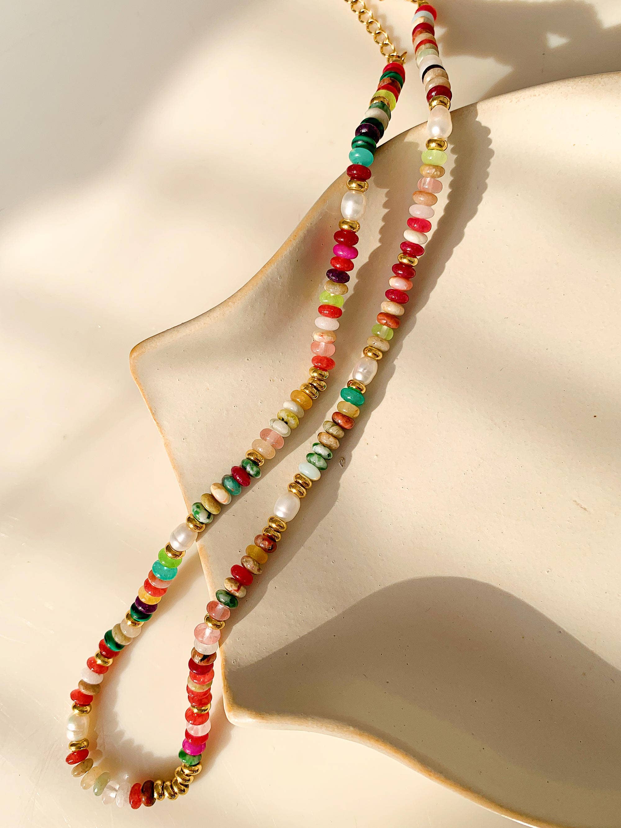 Sunny Non-Tarnish Boho Beaded Necklace