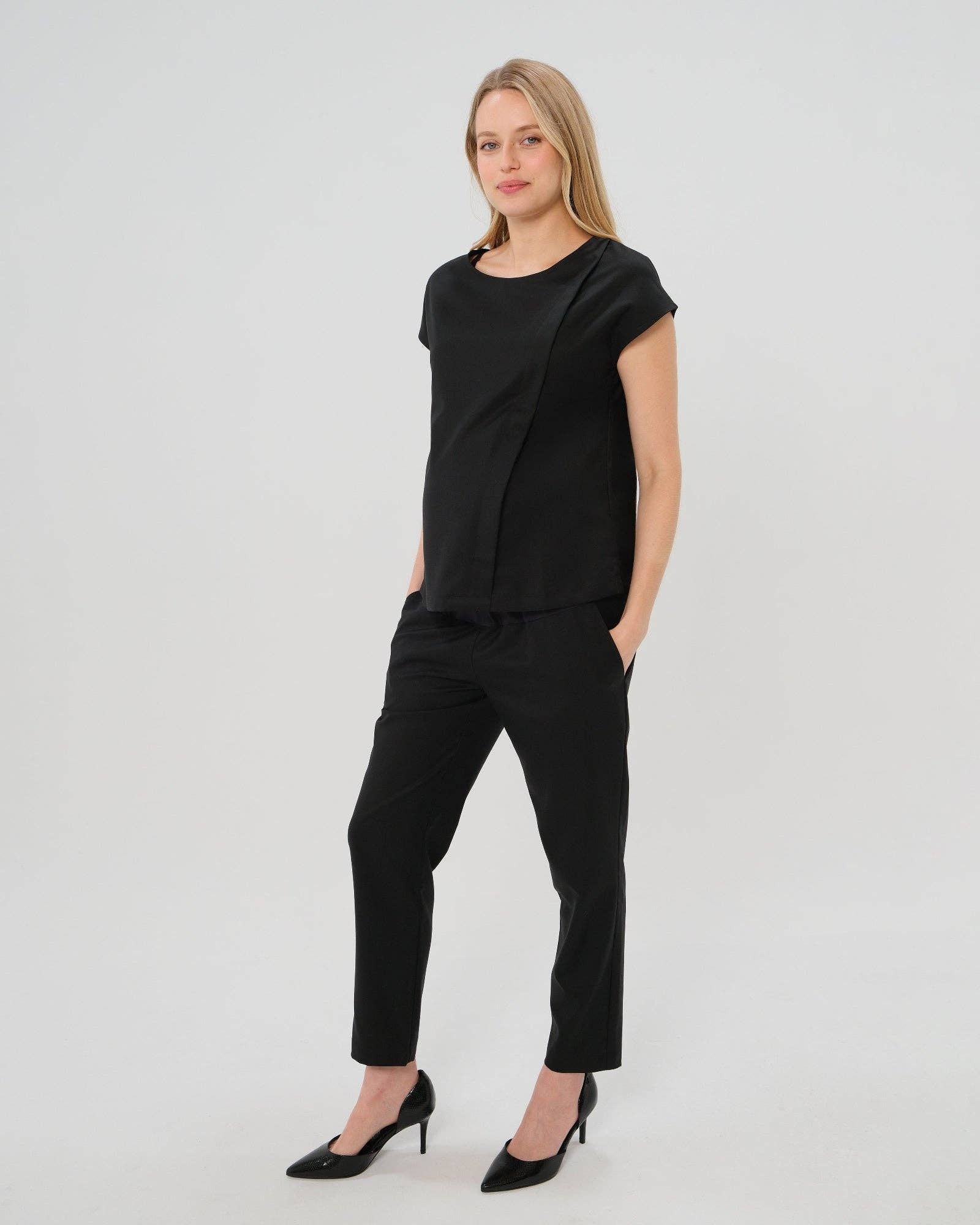 Elizabeth Under Belly Maternity Pants, All-Season Wool