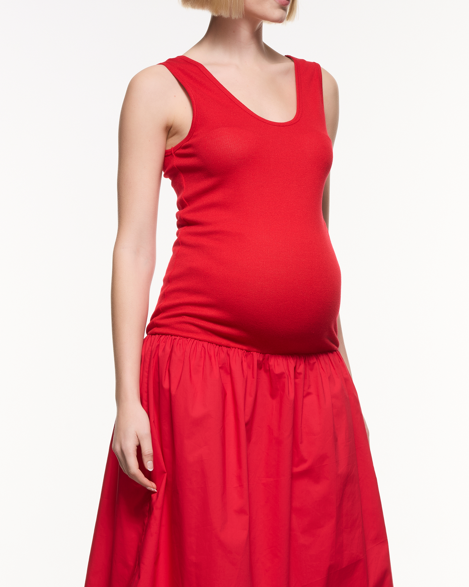 Robe midi contrastée