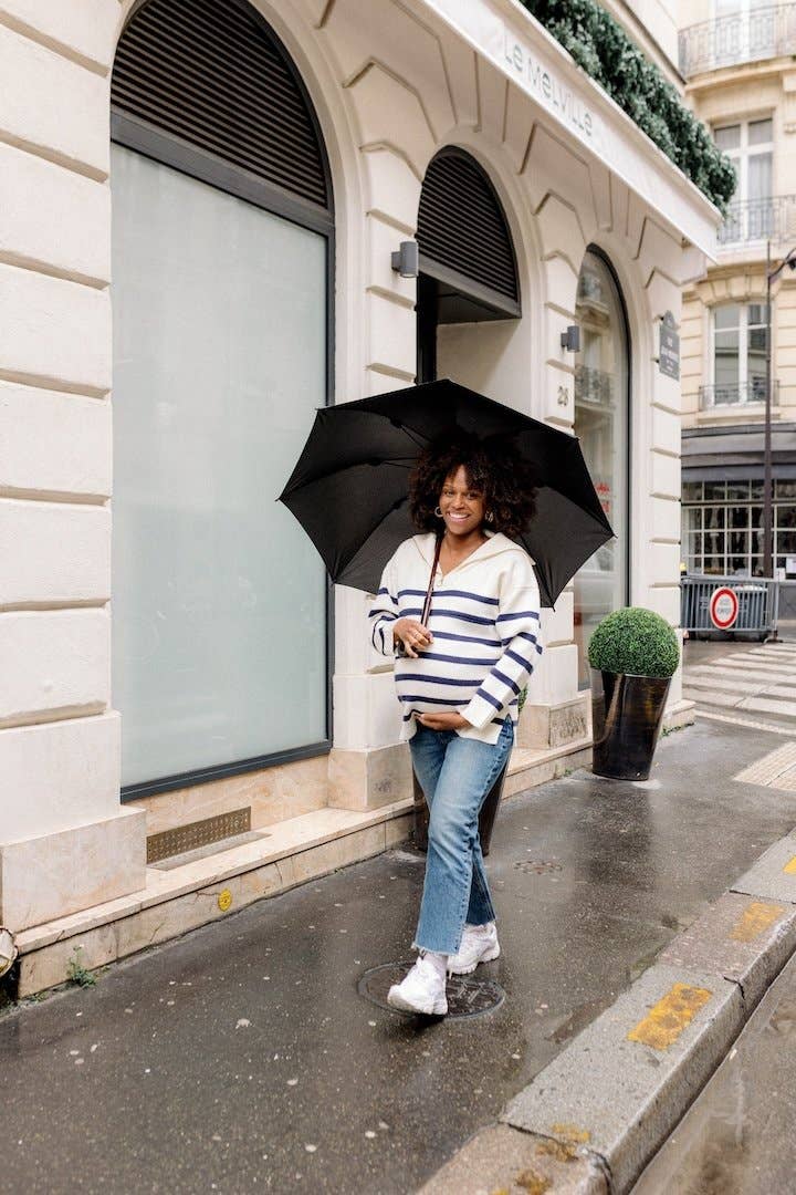 Pull d'allaitement mérinière à col camionneur