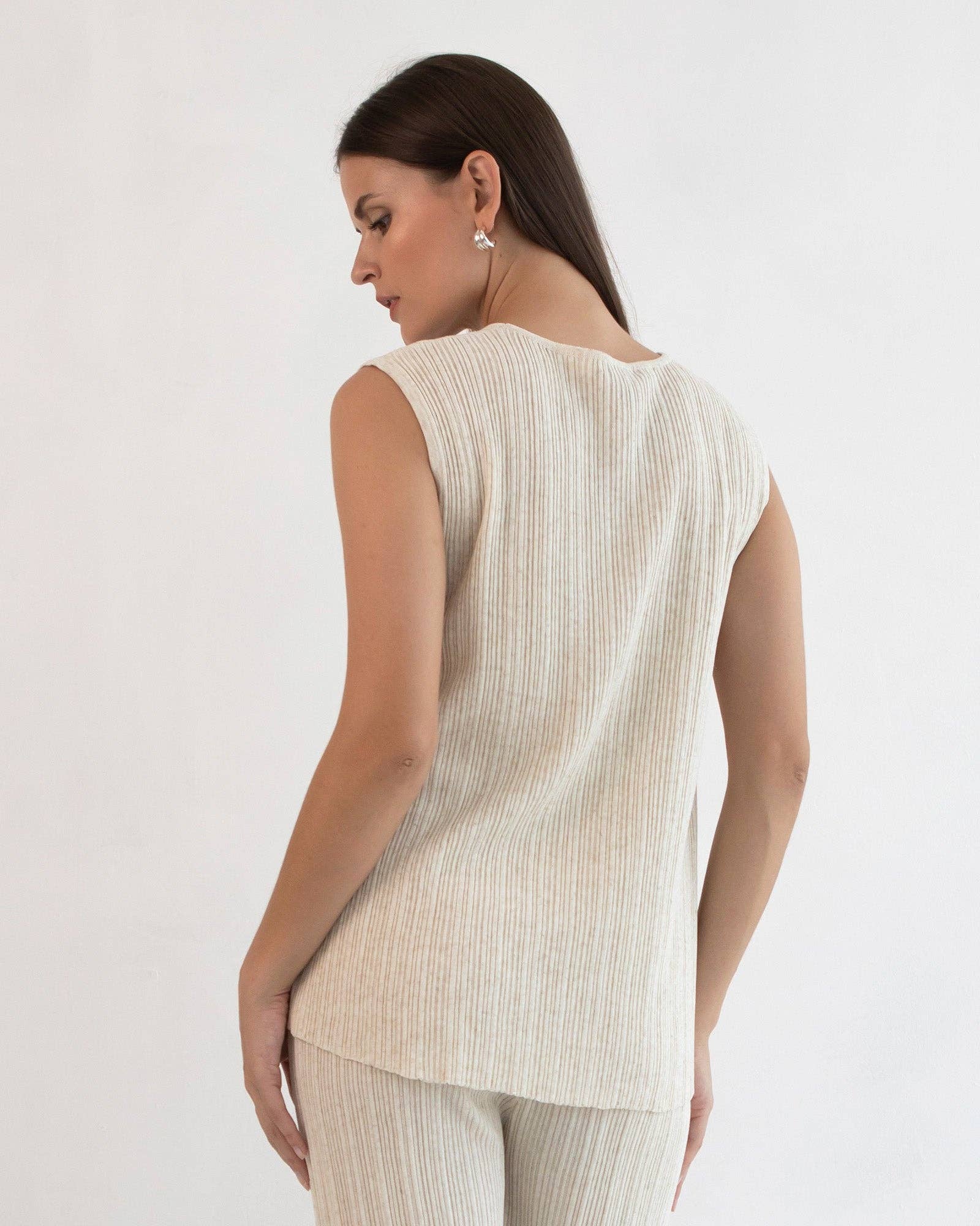 Réservoir d'allaitement en tricot de lin Collette