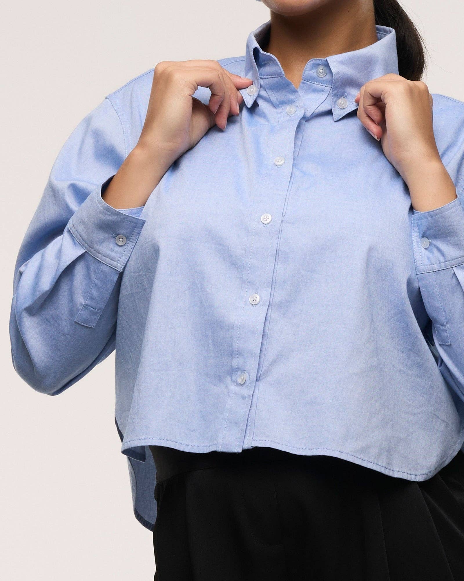 Loren Cropped Maternity Shirt