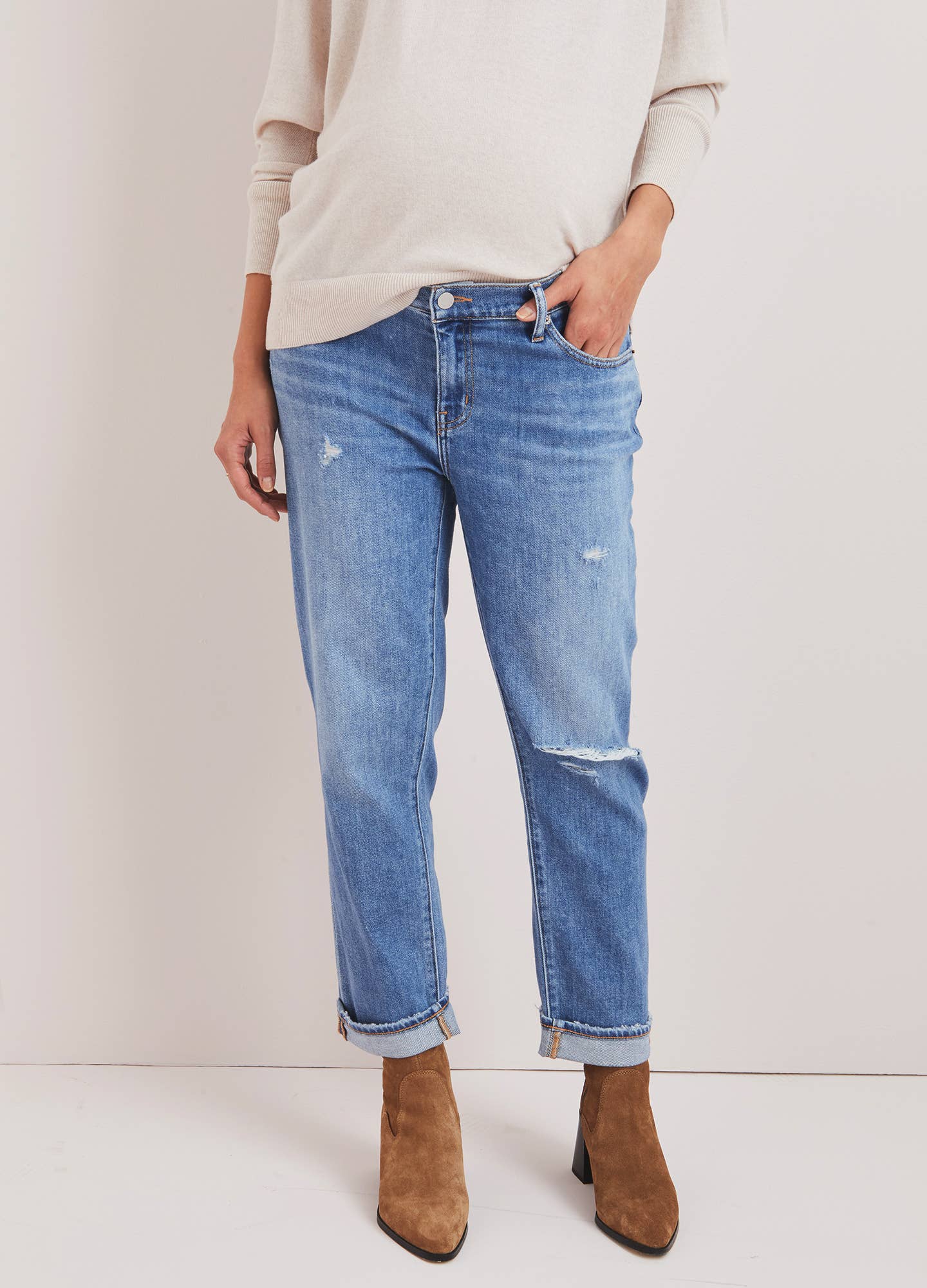 Boyfriend Maternity Jeans – Custom Wash & Grow-With-You Fit