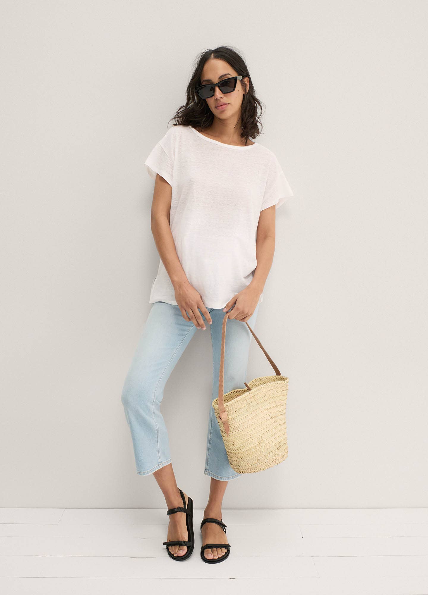 The Everyday Maternity Linen Tee - Hatch