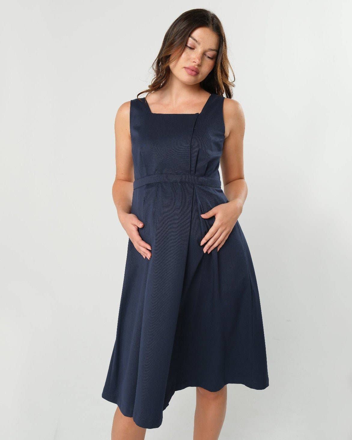 INTO THE BLUE Empire Maternity & Nursing Dress
