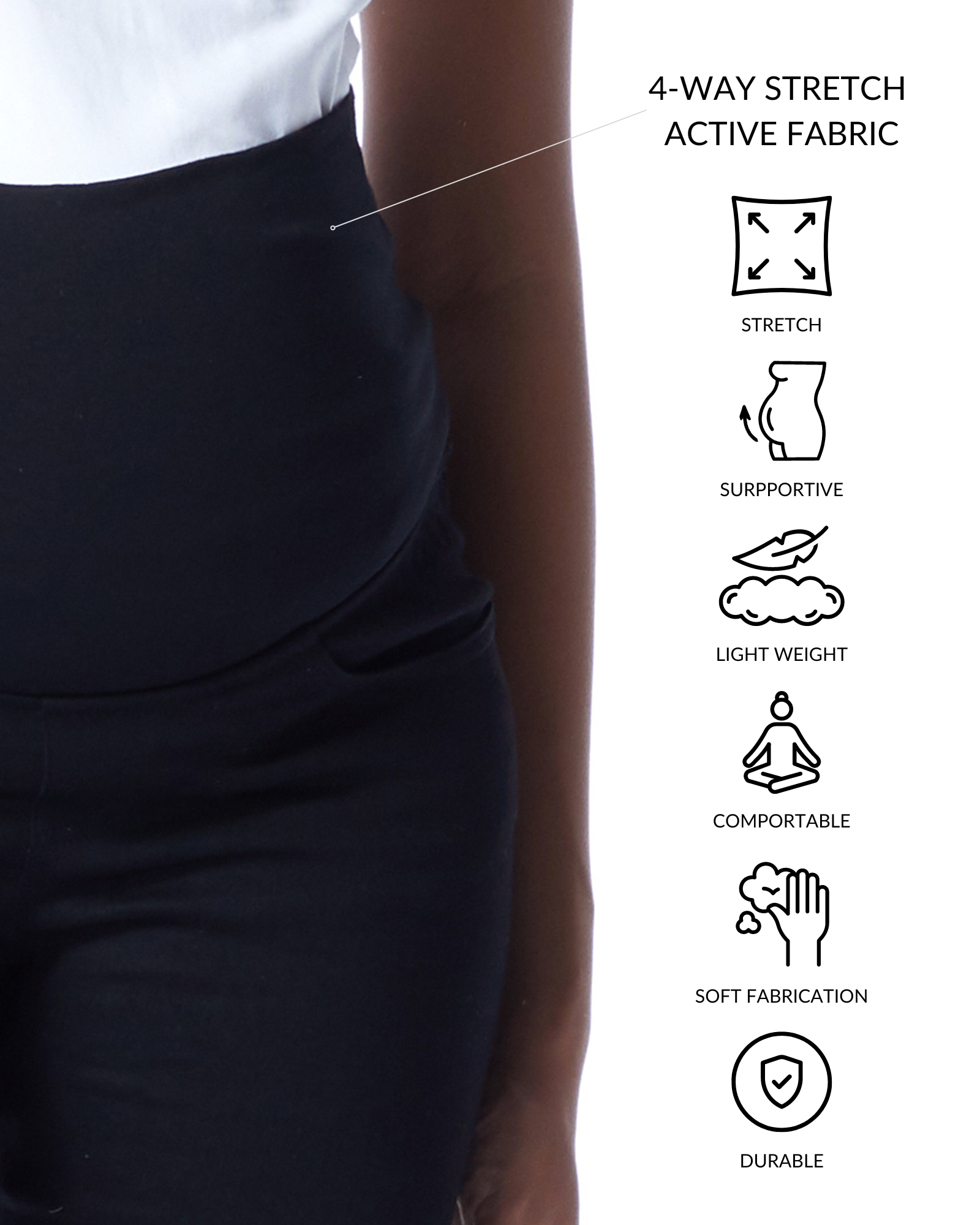 Heaven Overbelly Skinny Maternity Jeans (Black)