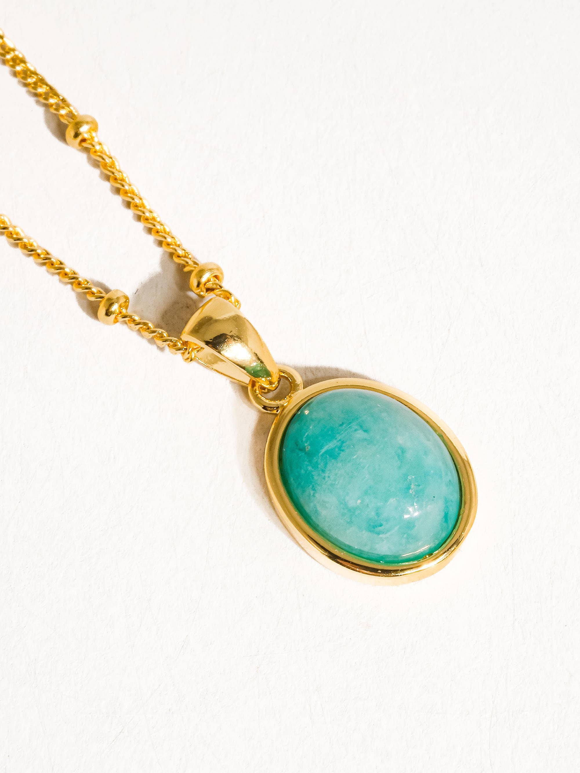 Caillou 18K Gold Assorted Natural Stone Necklace