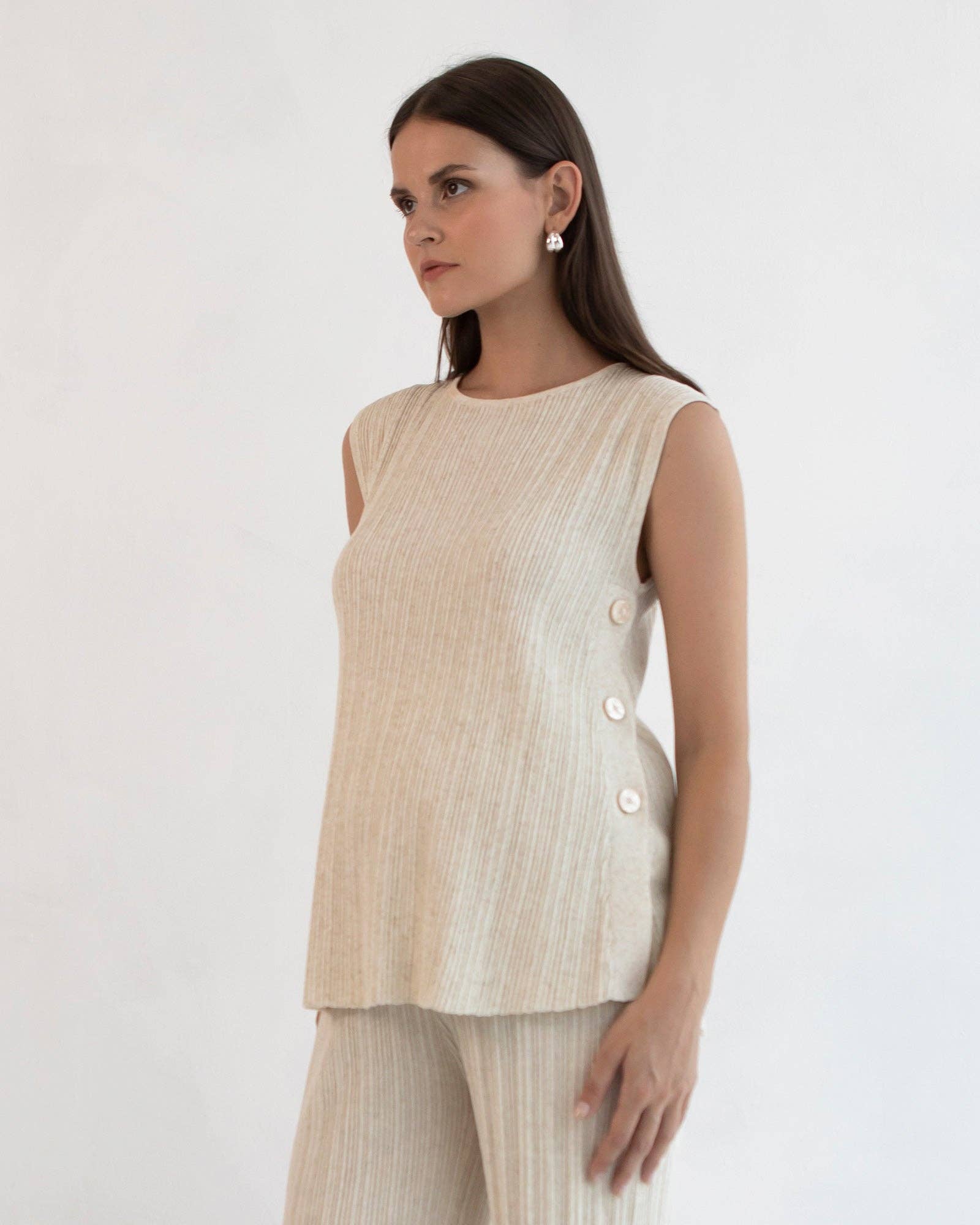 Réservoir d'allaitement en tricot de lin Collette