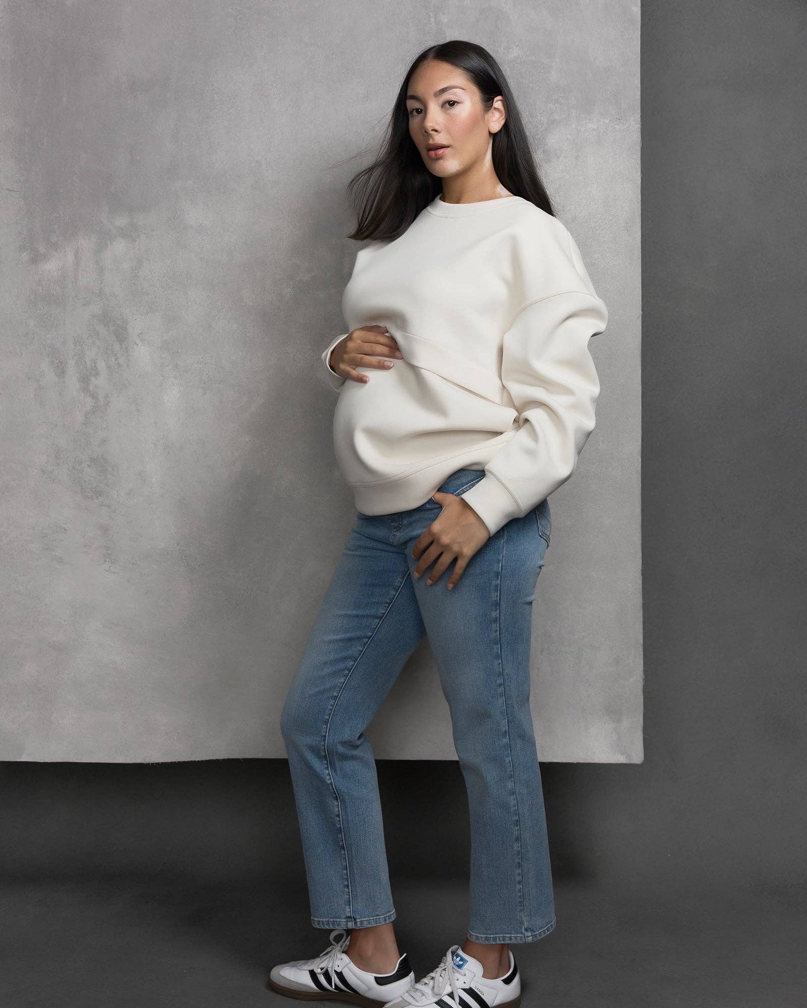 Heaven Slim Overbelly Jeans – Maternity Slim Fit, Cropped Denim